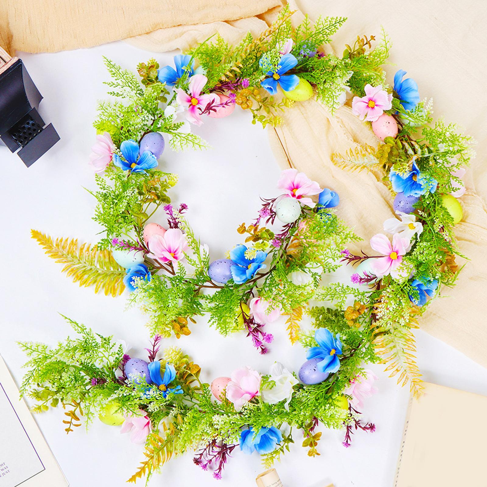 6.23 Feet Easter Garland Hanging Ornament for Farmhouse Birthday Living Room Style D