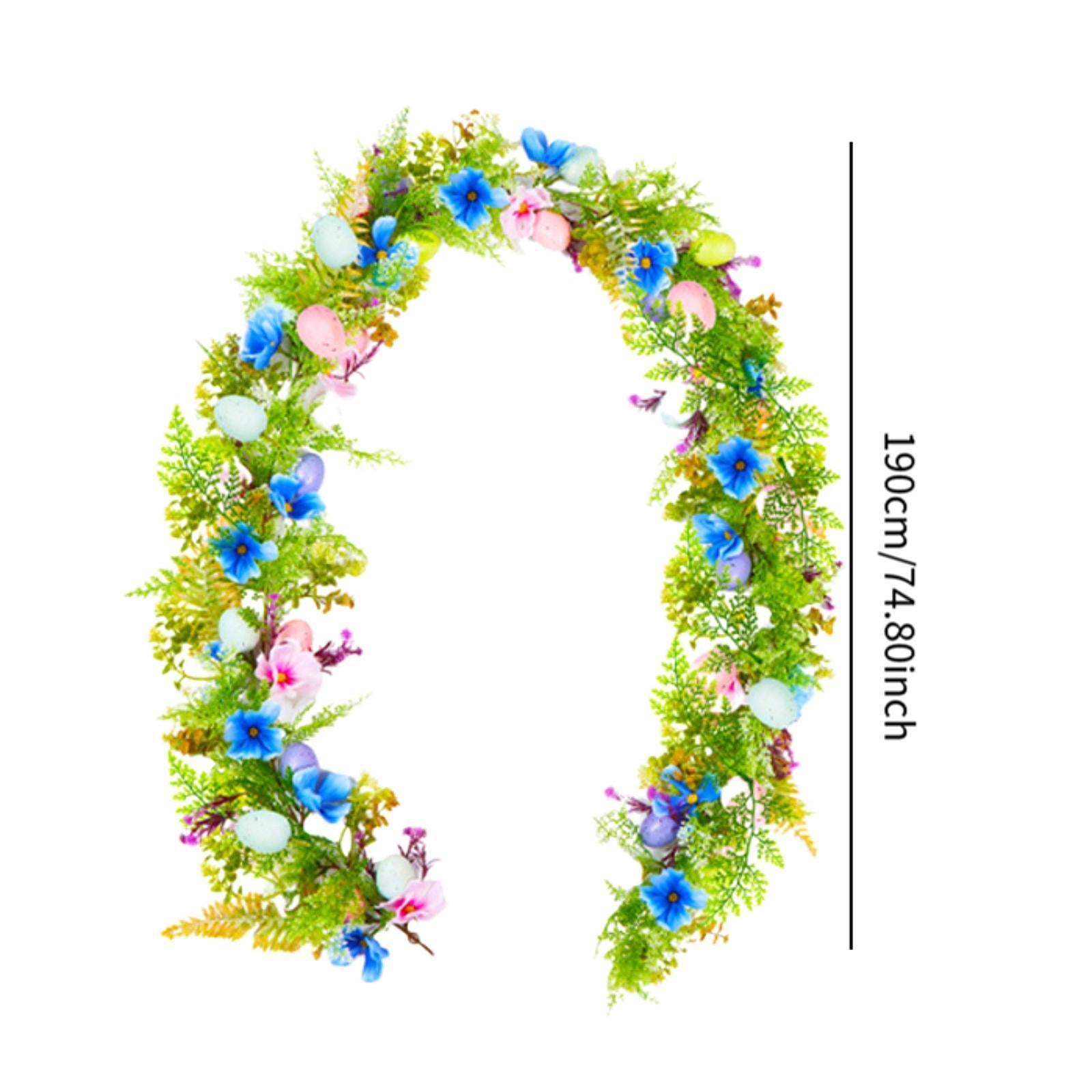 6.23 Feet Easter Garland Hanging Ornament for Farmhouse Birthday Living Room Style D