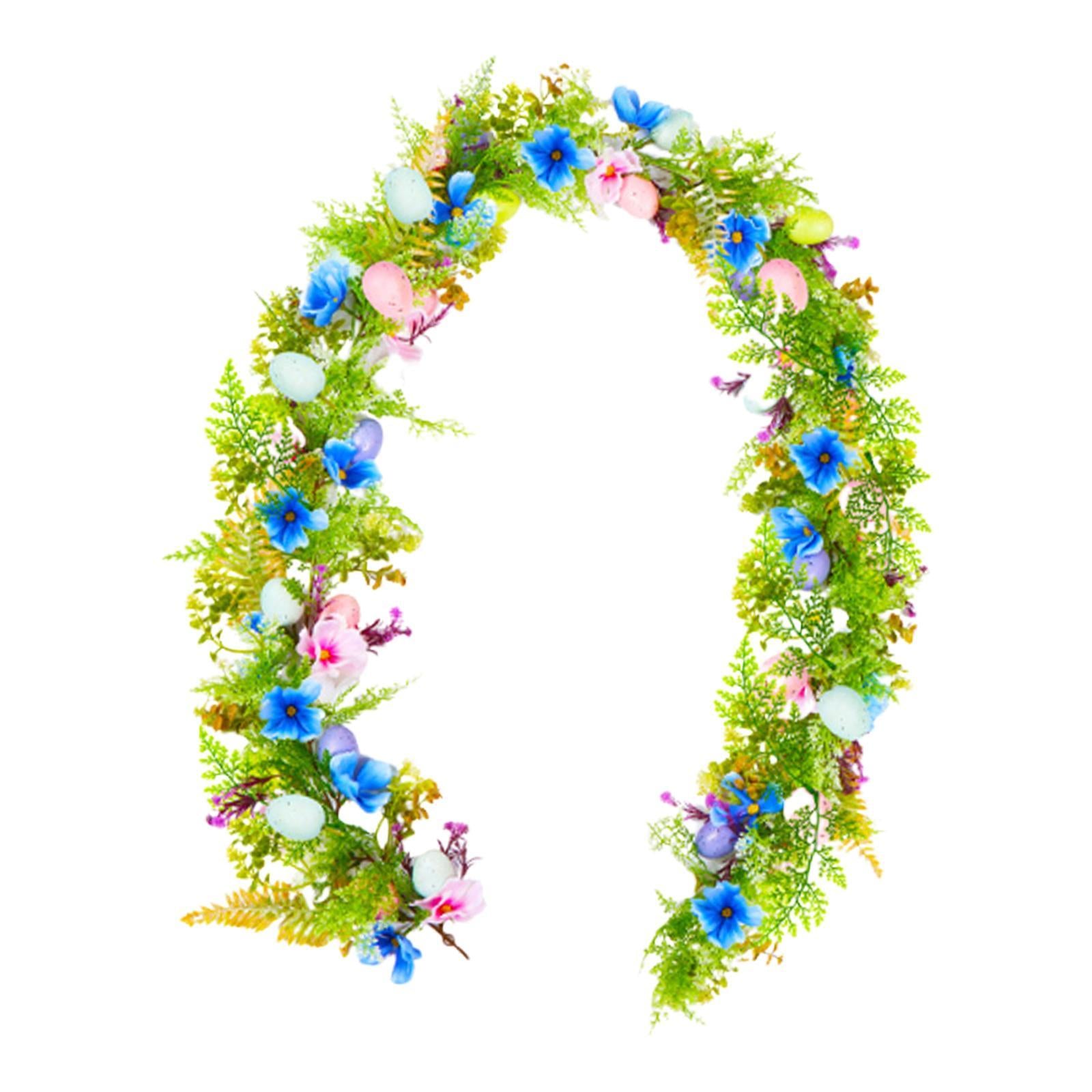 6.23 Feet Easter Garland Hanging Ornament for Farmhouse Birthday Living Room Style D