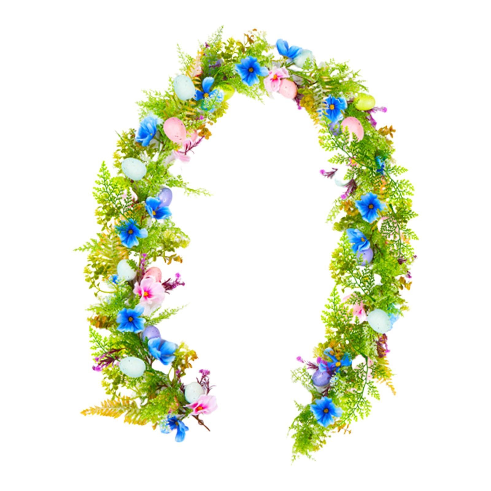 6.23 Feet Easter Garland Hanging Ornament for Farmhouse Birthday Living Room Style D