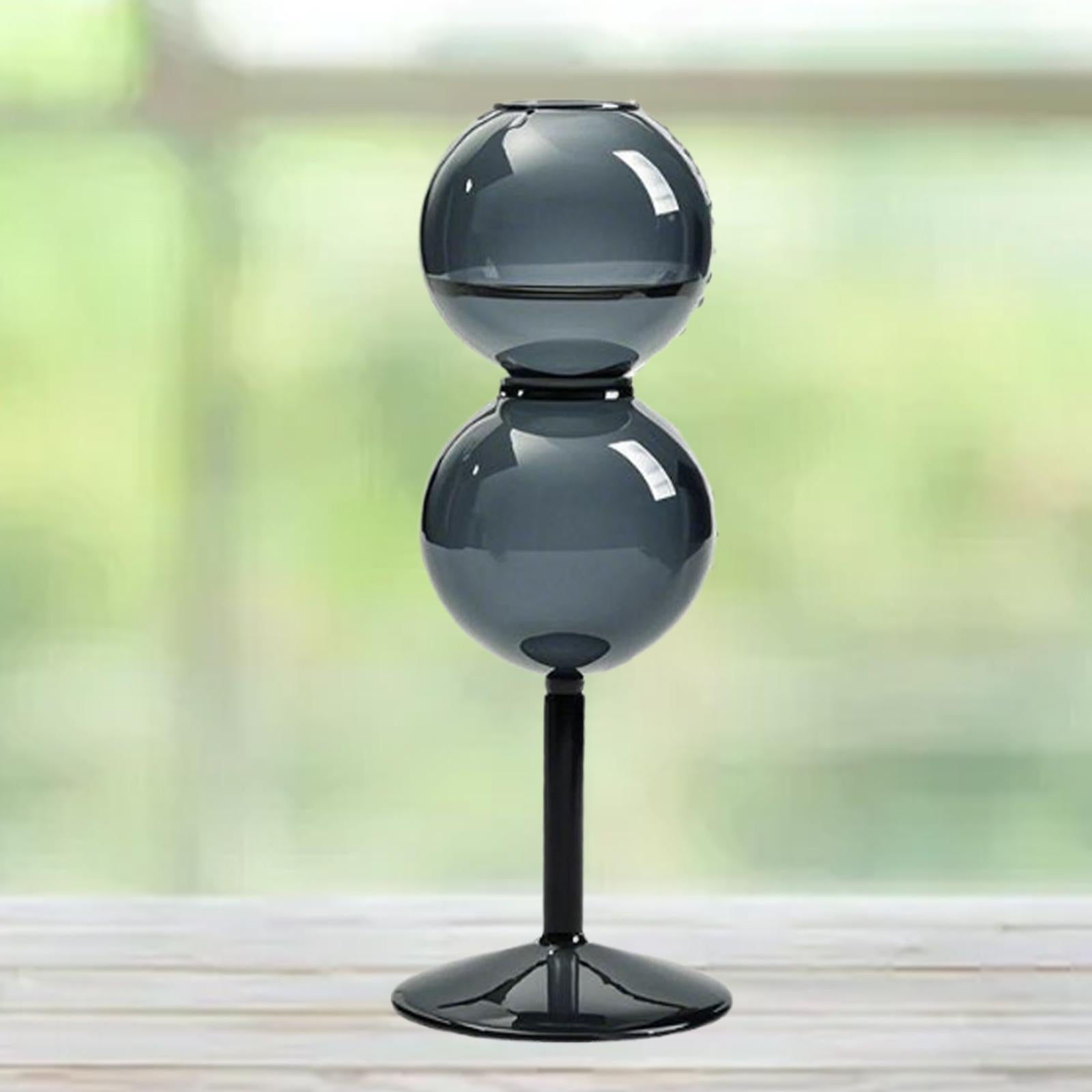 Glass Bubble Vase Modern Photo Prop Table Decoration for Porch Balcony Shelf