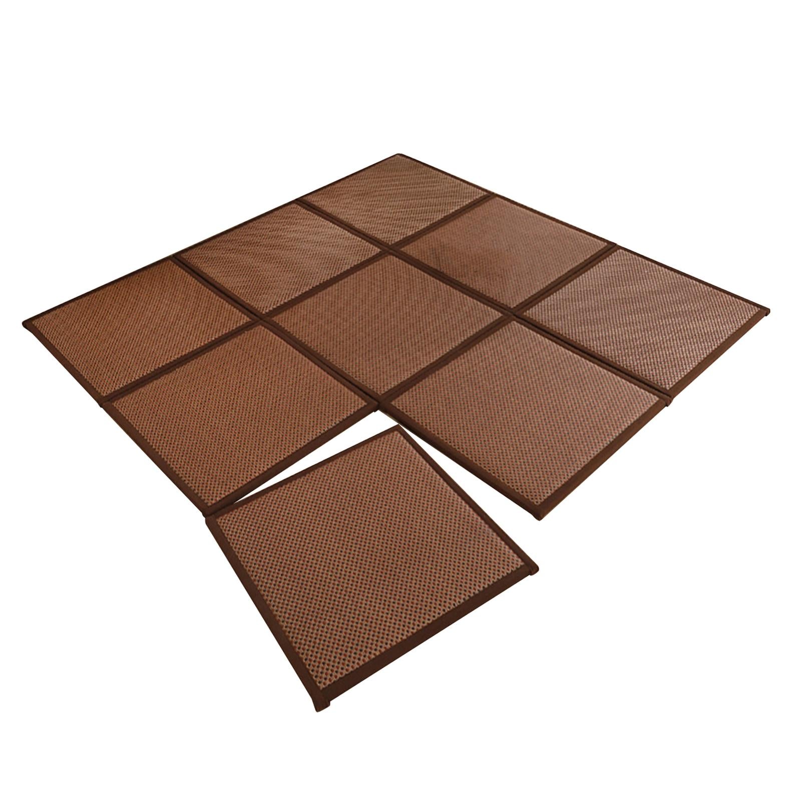 180x180cm Rattan Japanese Tatami Mat Breathable Crawling Playmat for Bedroom Style C