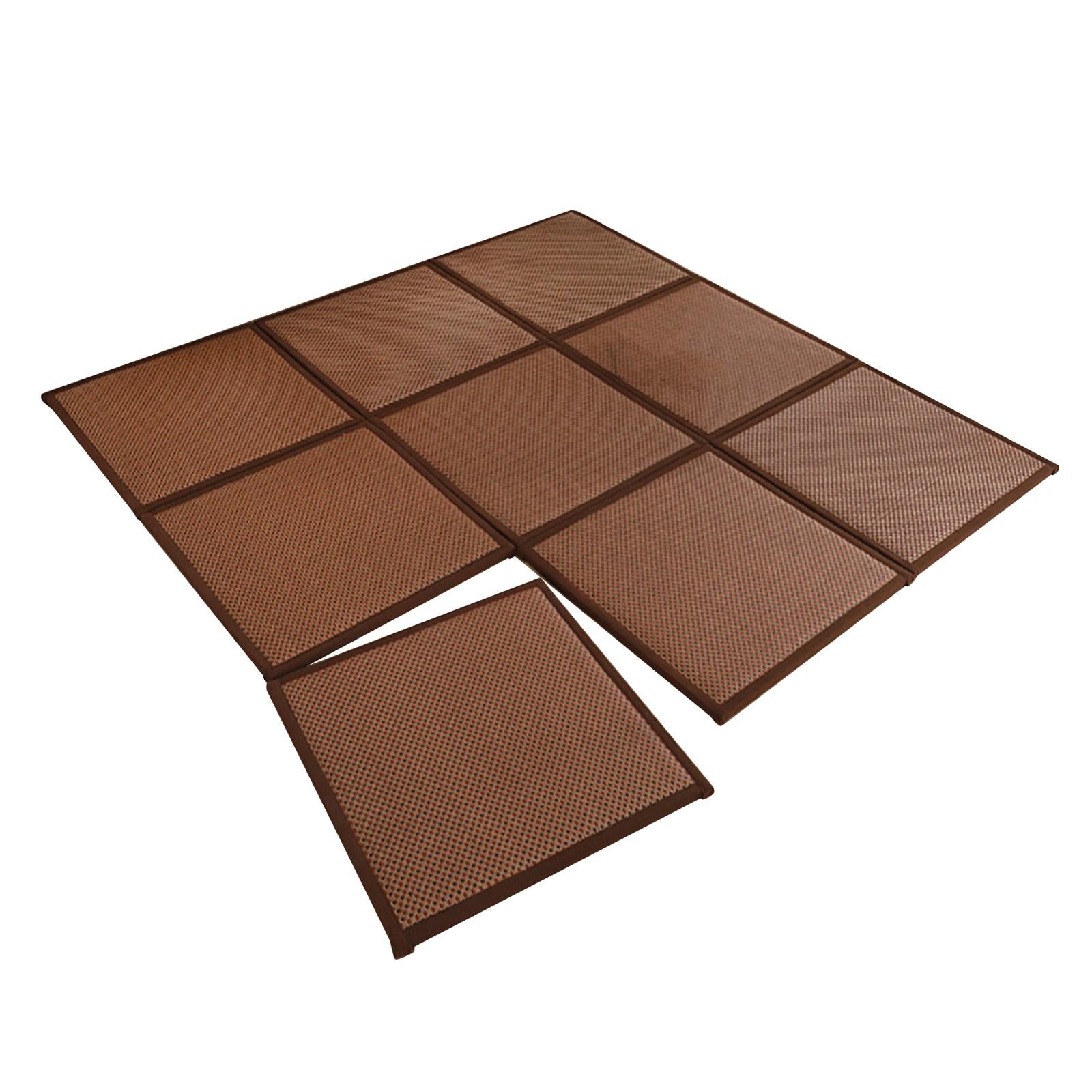 180x180cm Rattan Japanese Tatami Mat Breathable Crawling Playmat for Bedroom Style C