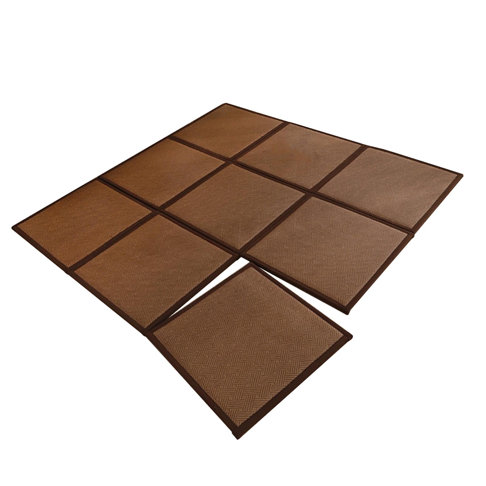 180x180cm Rattan Japanese Tatami Mat Breathable Crawling Playmat for Bedroom Style D