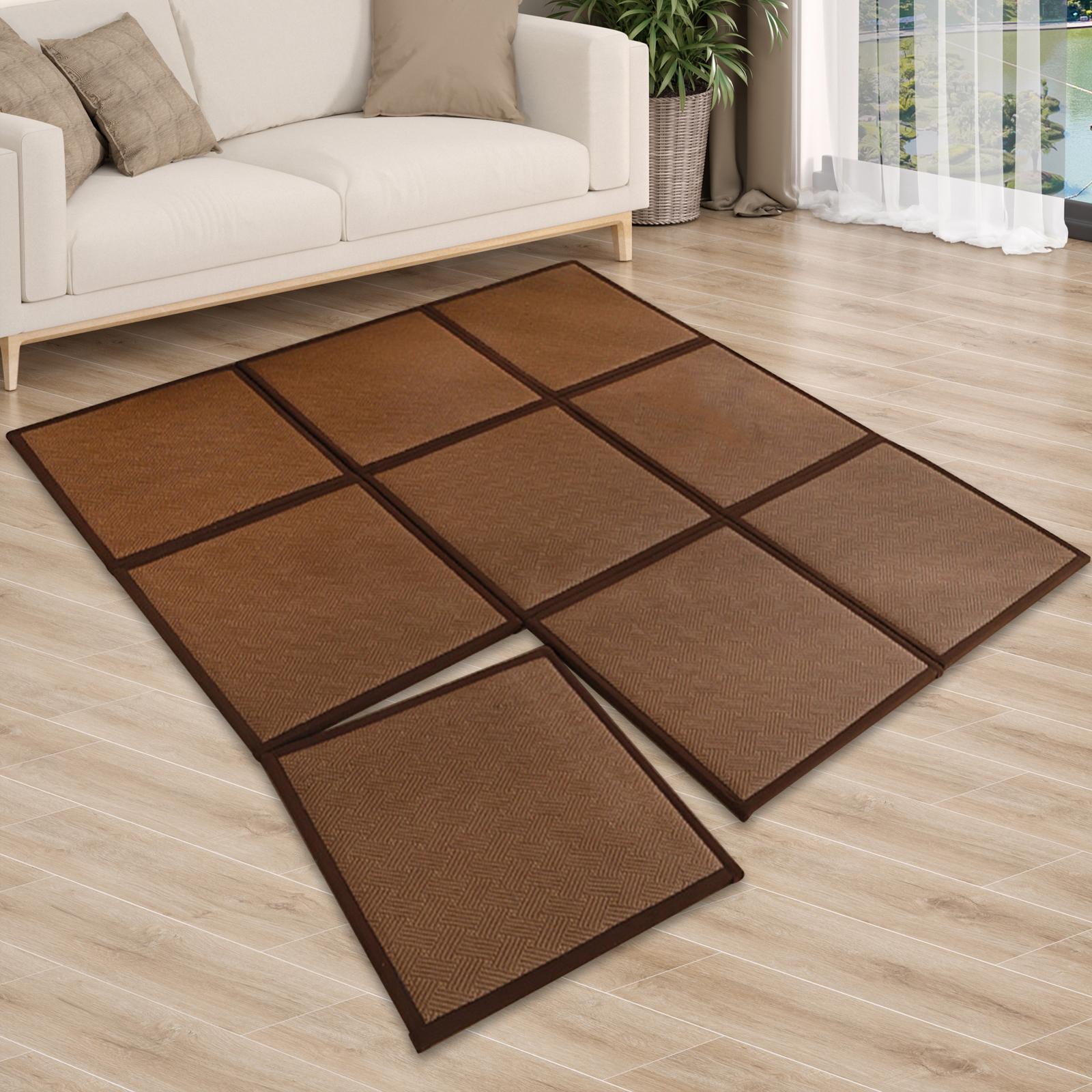 180x180cm Rattan Japanese Tatami Mat Breathable Crawling Playmat for Bedroom Style D