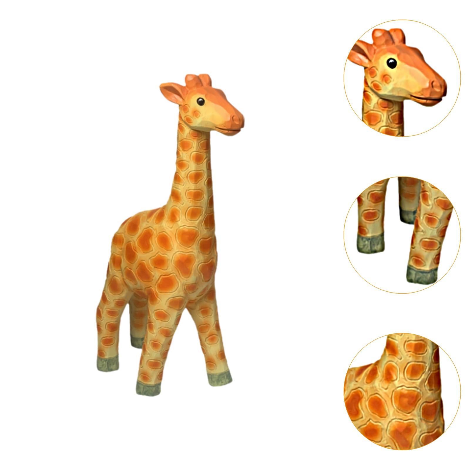 Resin Giraffe Model Statue 12x4x20cm for Study Room Cabinet Decor Decorative