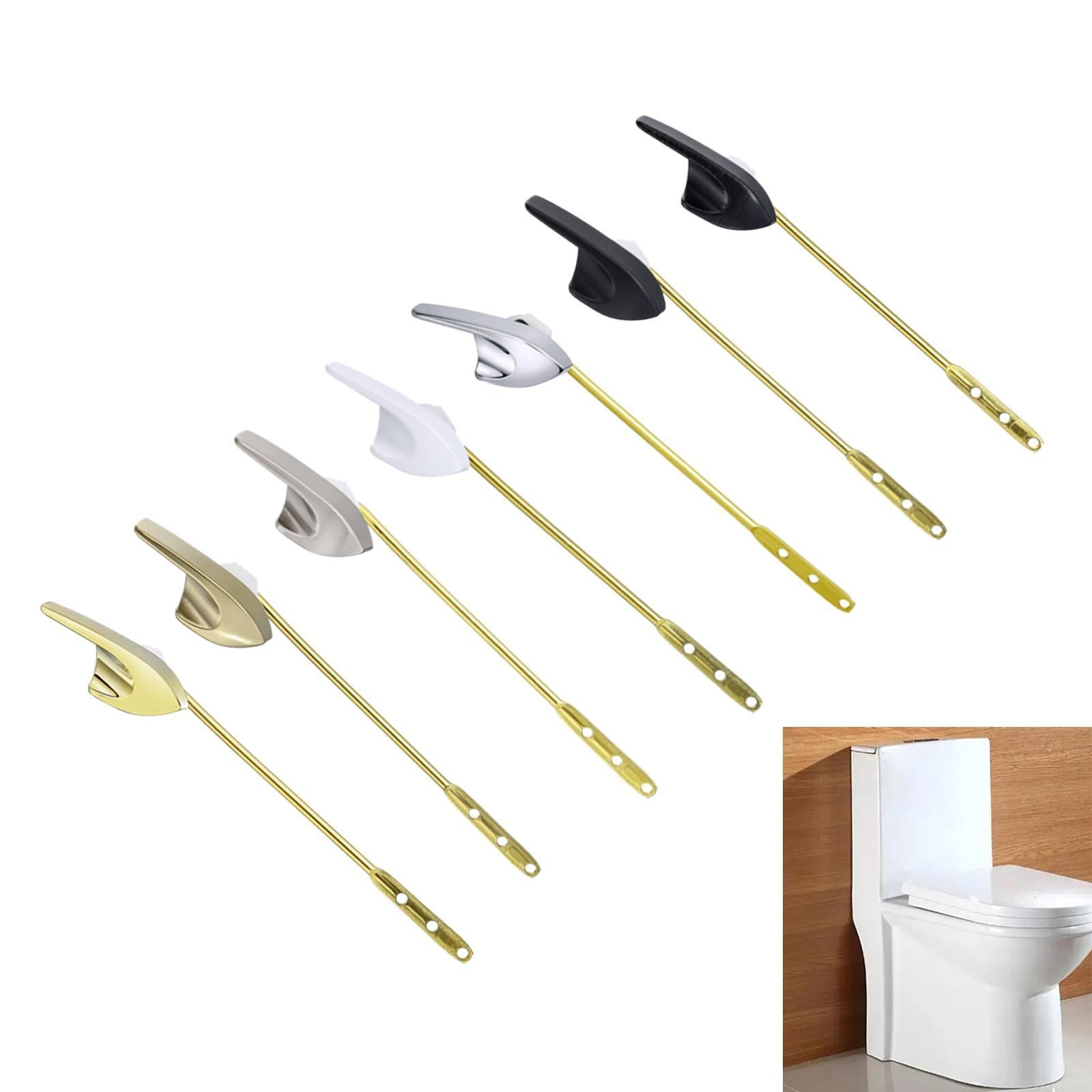 Toilet Tank Flush Handle Easy Installation Rust Resistant Toilet Repair Tool Silver