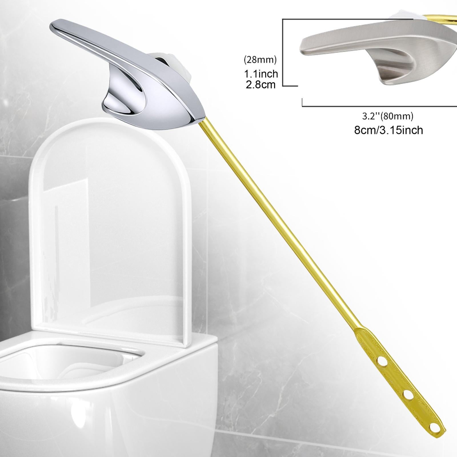Toilet Tank Flush Handle Easy Installation Rust Resistant Toilet Repair Tool Silver