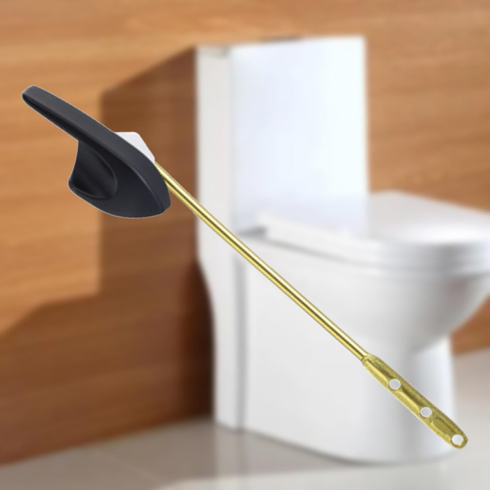 Toilet Tank Flush Handle Easy Installation Rust Resistant Toilet Repair Tool Black