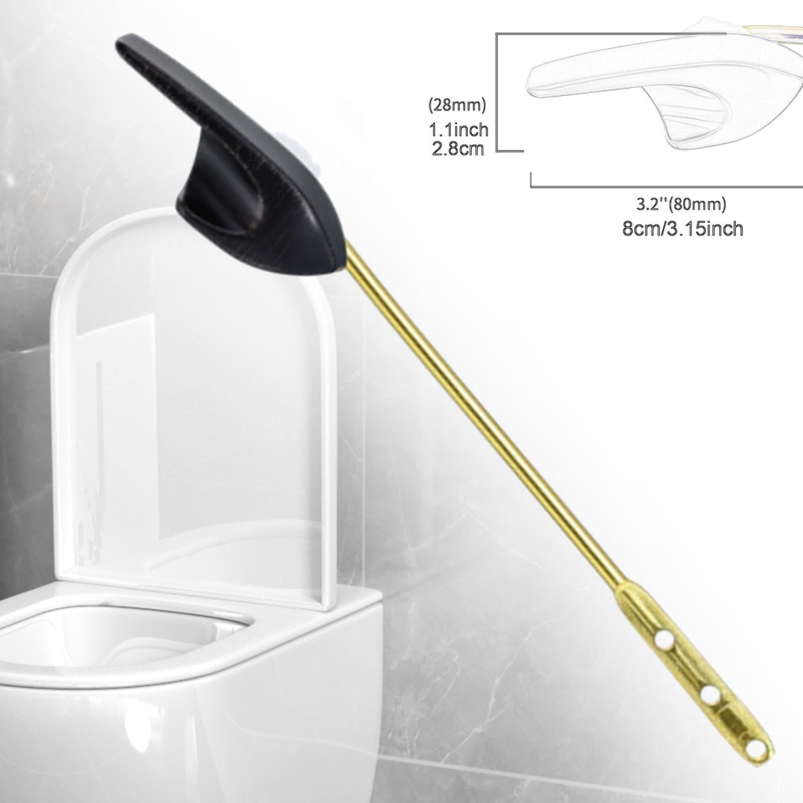 Front Mount Toilet Lever Toilet Part for Toilet Cistern Toilet Tank Home Use Black