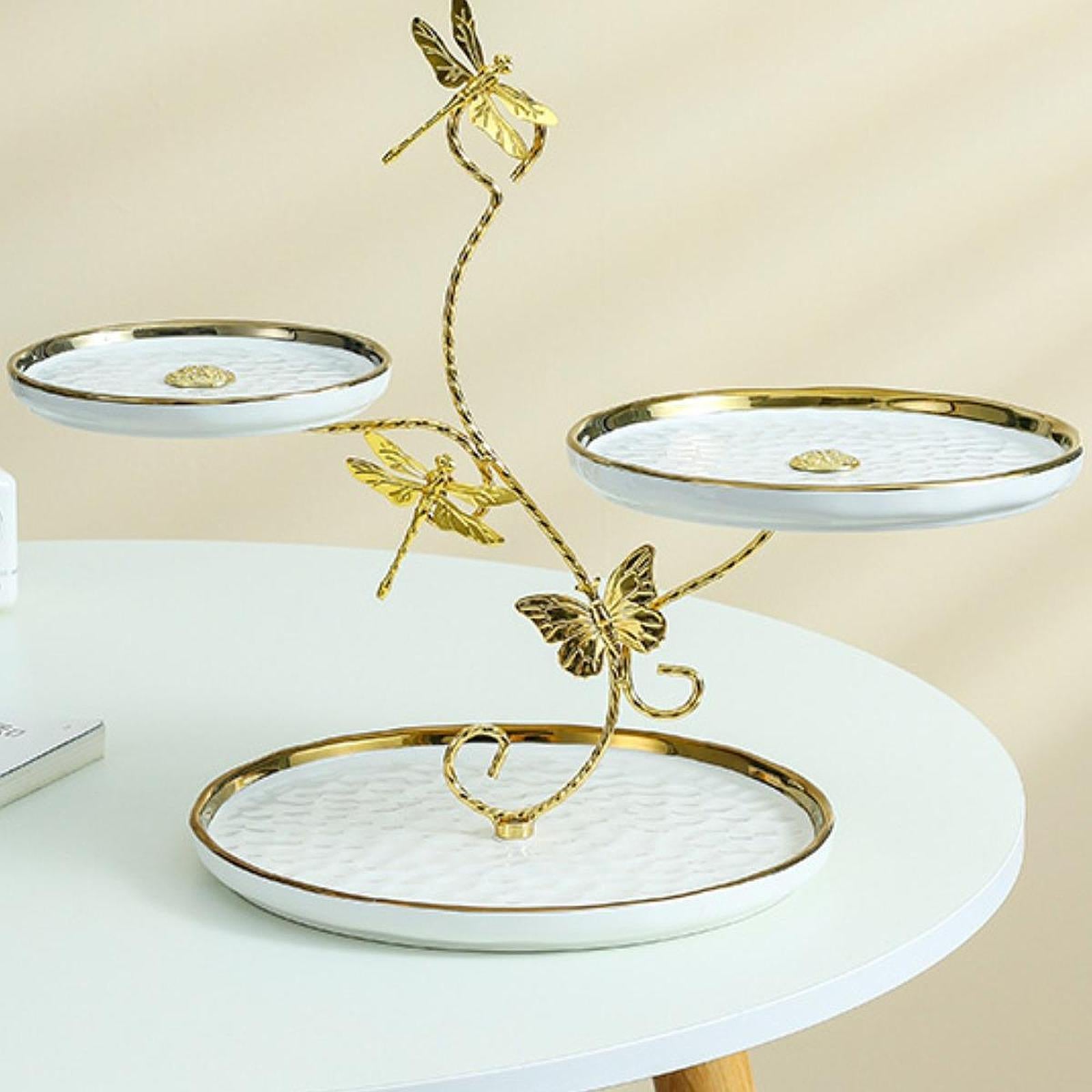 3 Tier Cupcakes Display Stand Tabletop Decor for Kitchen Wedding Dining Room White