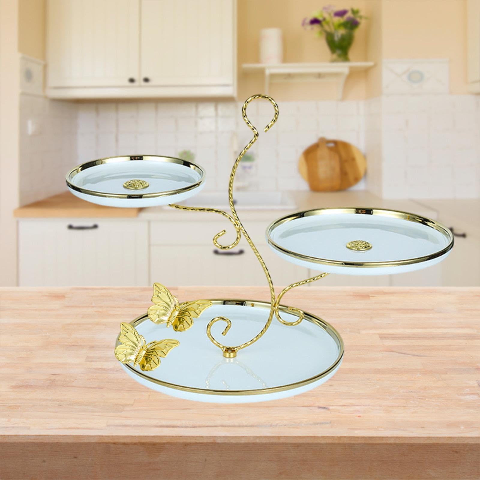 3 Tier Cupcakes Display Stand Tabletop Decor for Kitchen Wedding Dining Room White