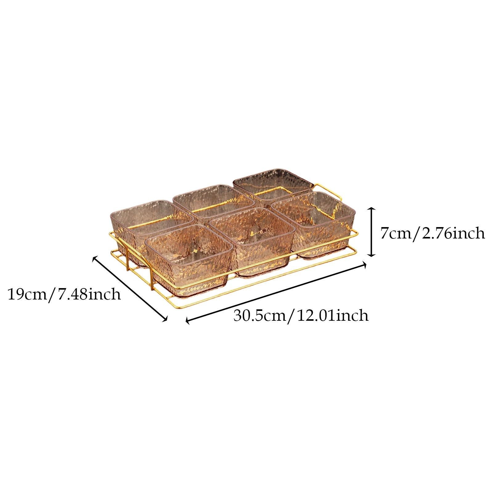 Divided Serving Platter Sweets Table Centerpiece Serving Tray Appetizer Tray with 6 Bowls