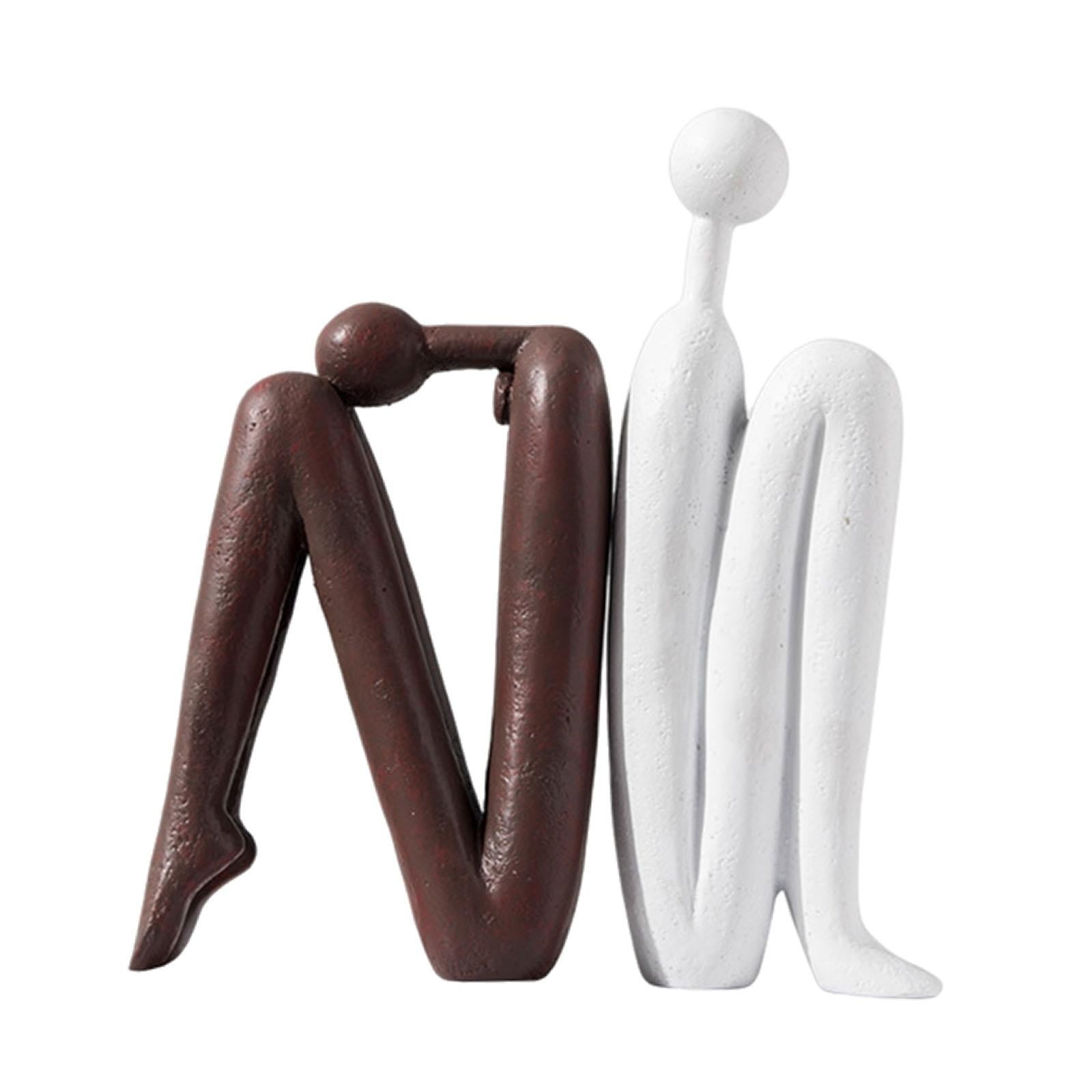 2 Pieces Bookends Gifts for Shelves Book Stand Figurine for Office CD Movies