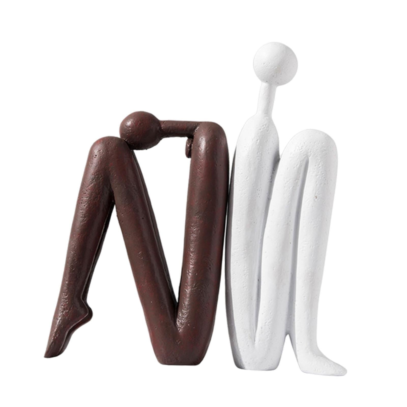 2 Pieces Bookends Gifts for Shelves Book Stand Figurine for Office CD Movies