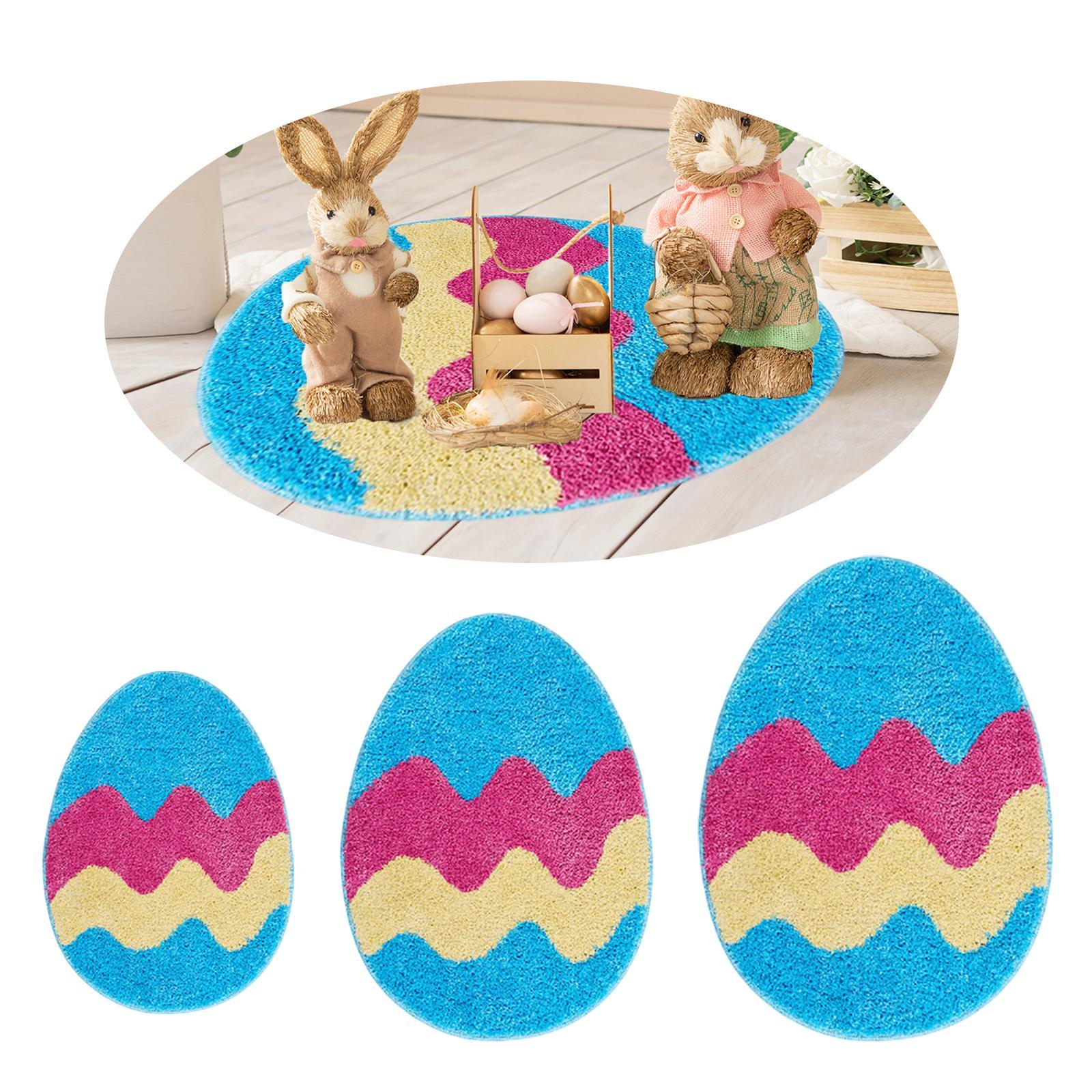 Easter Rug Water Absorbent Washable Floor Mat for Indoor Dining Room Bedroom S