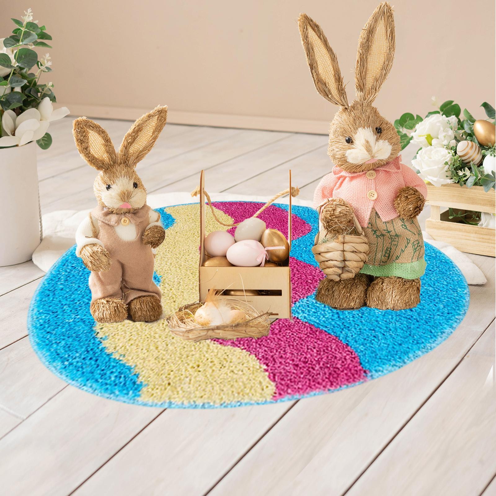 Easter Rug Water Absorbent Washable Floor Mat for Indoor Dining Room Bedroom M