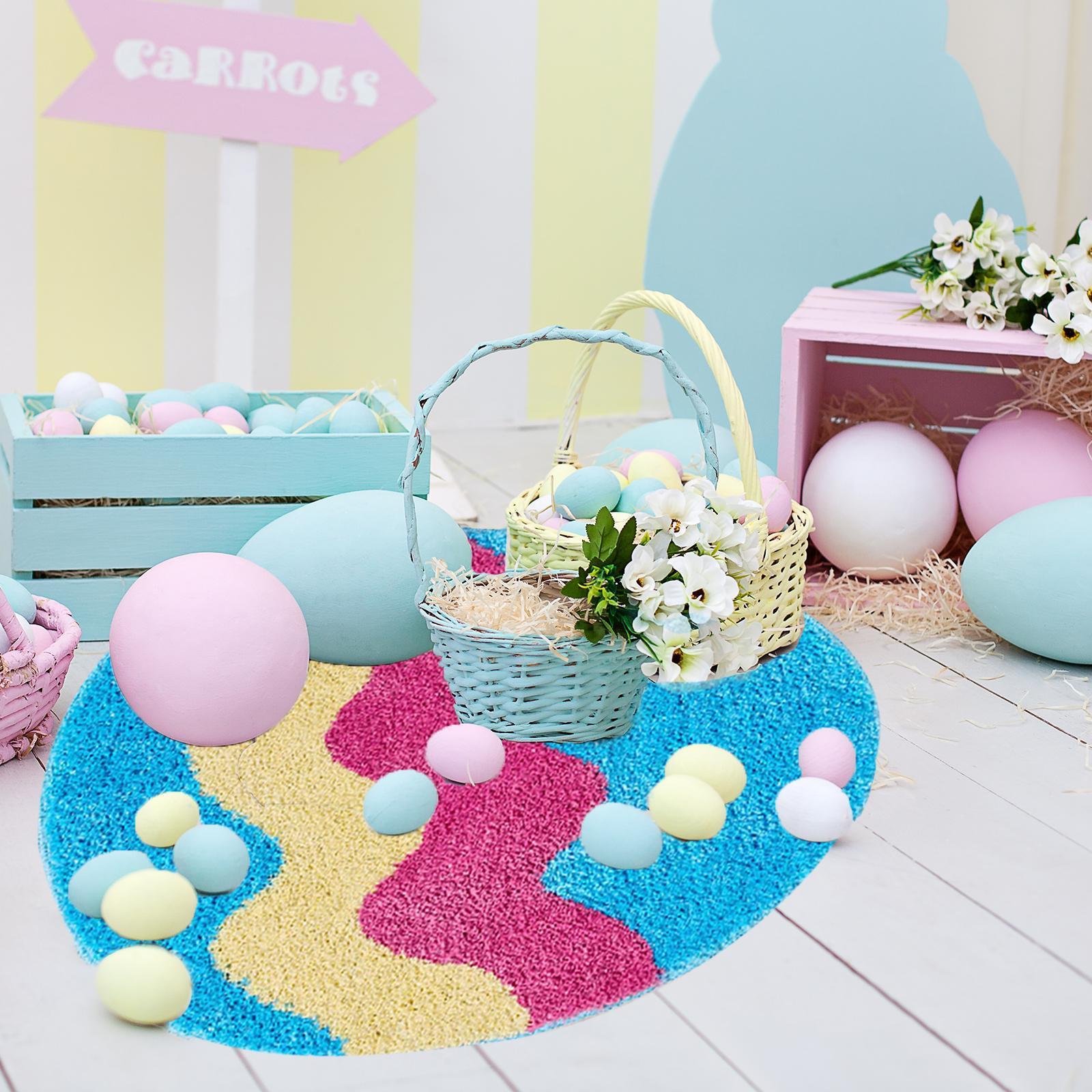 Easter Rug Water Absorbent Washable Floor Mat for Indoor Dining Room Bedroom L