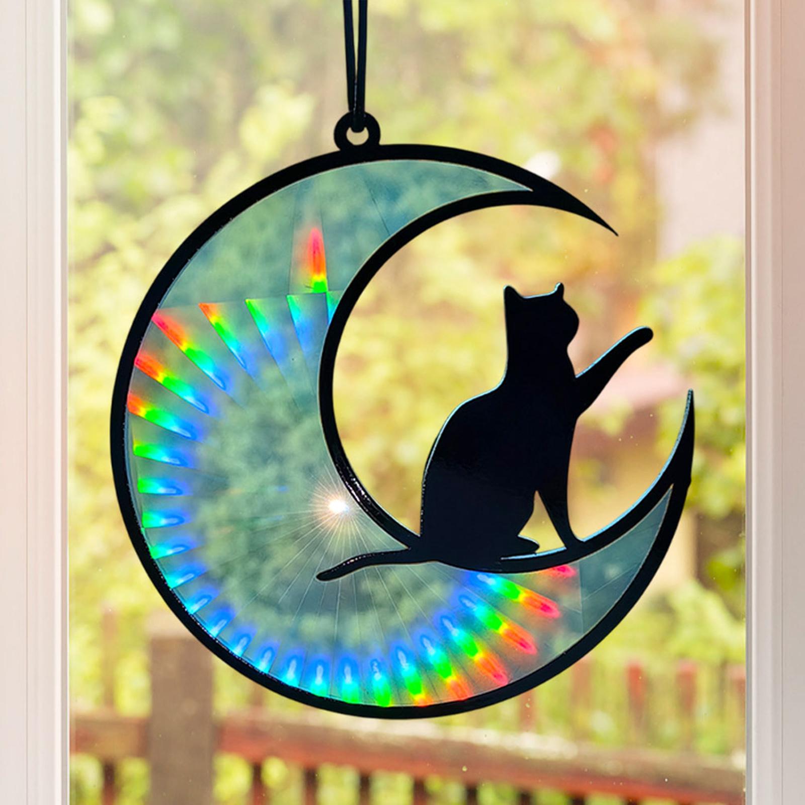 Acrylic Hanging Decoration Window Indoor Garden Easy to Hang Multifunctional Reach Hand Cat