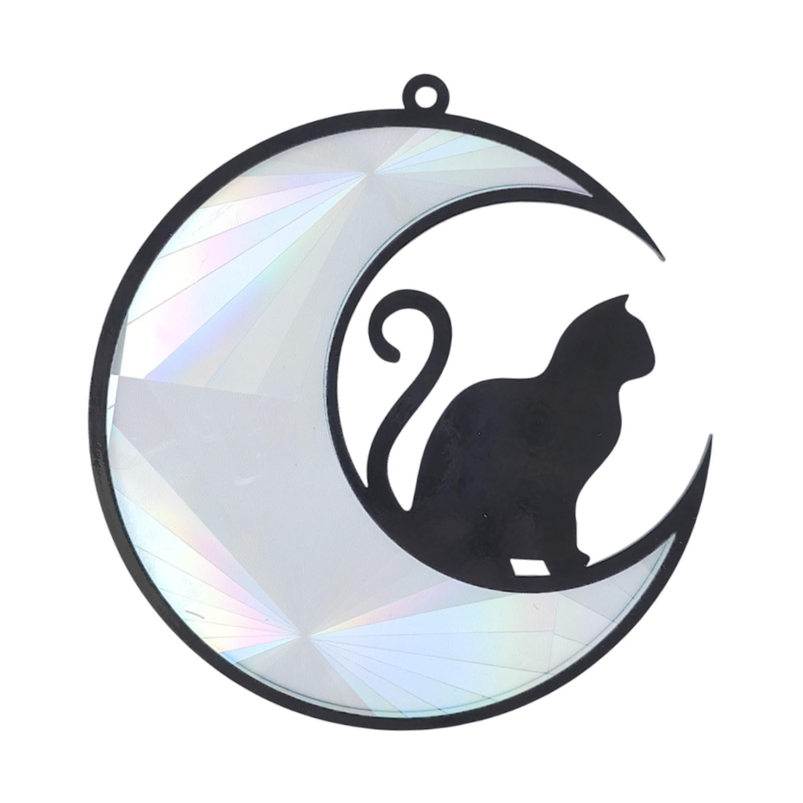 Acrylic Hanging Decoration Window Indoor Garden Easy to Hang Multifunctional Tail Curved Cat