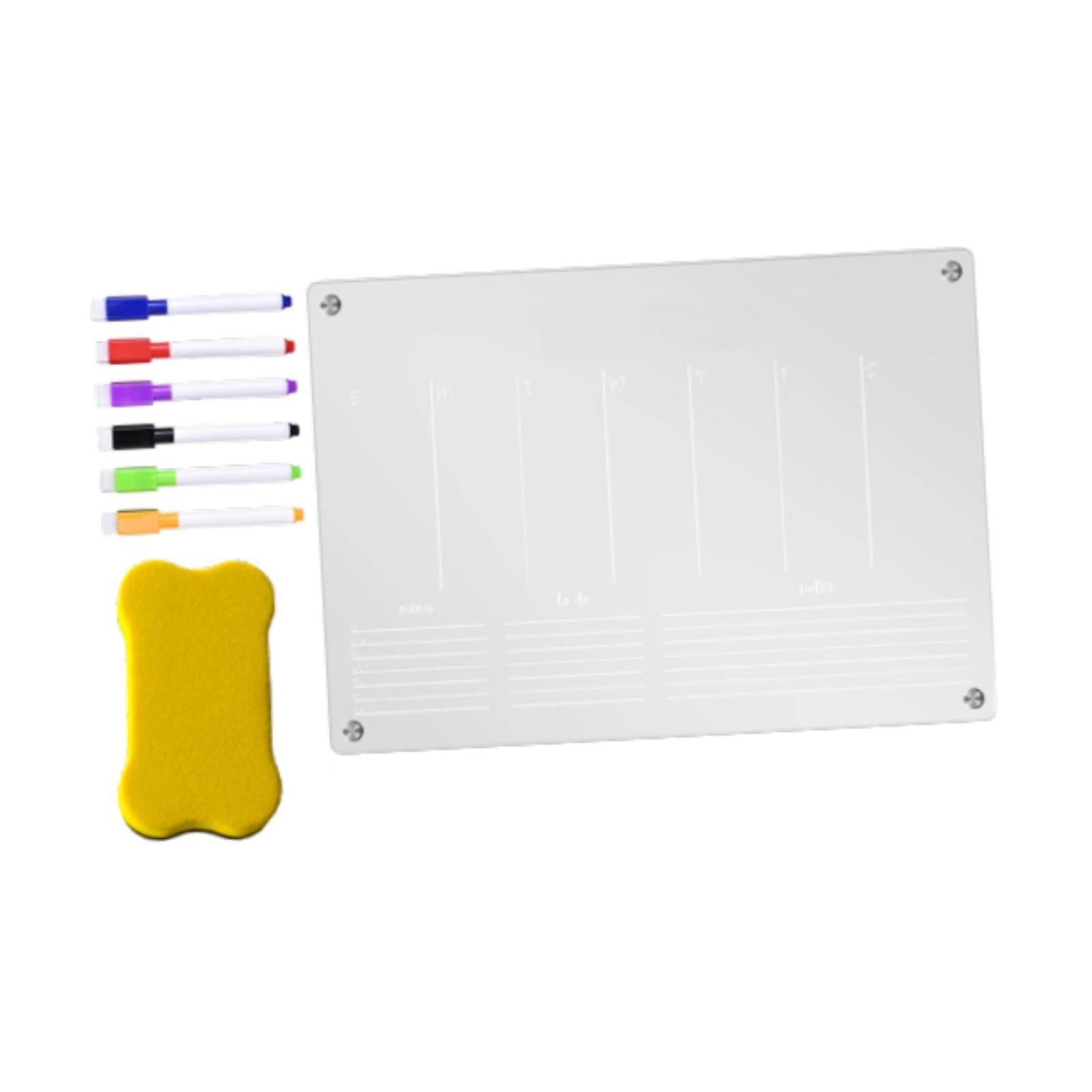 Acrylic Fridge Note Board Portable Transparent Message Board Weekly Planning