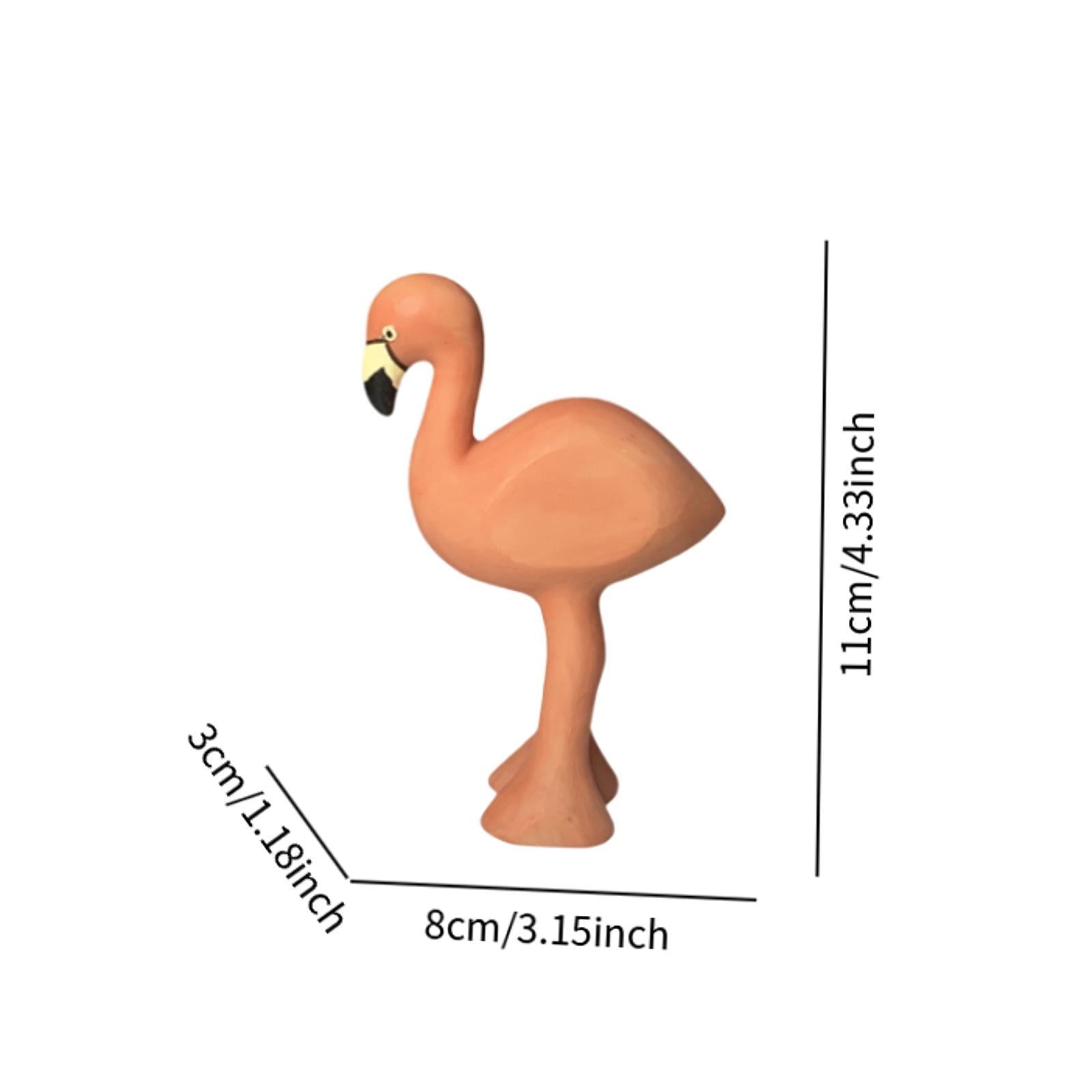 Flamingo Model Resin Figurine 8x3x11cm for Table Centerpiece Pink Decorative