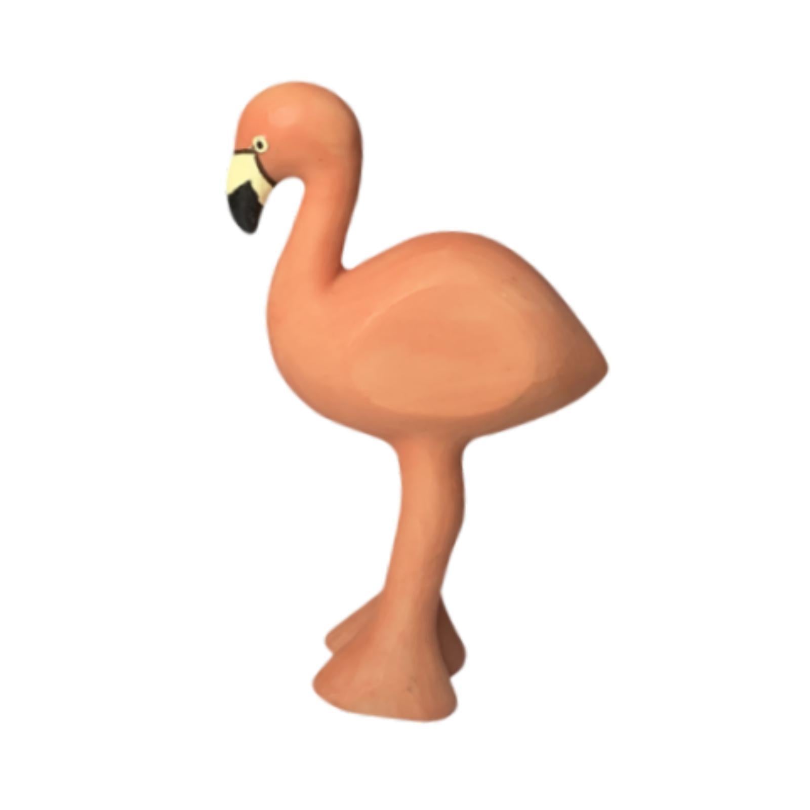 Flamingo Model Resin Figurine 8x3x11cm for Table Centerpiece Pink Decorative