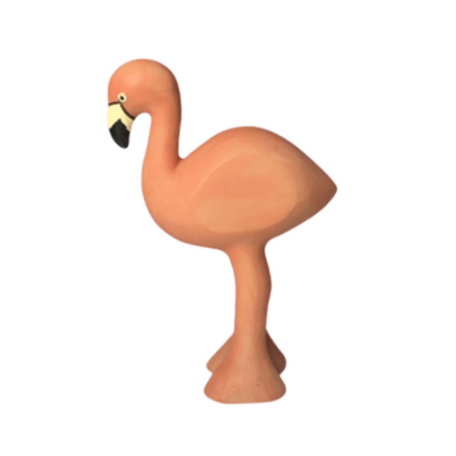 Flamingo Model Resin Figurine 8x3x11cm for Table Centerpiece Pink Decorative