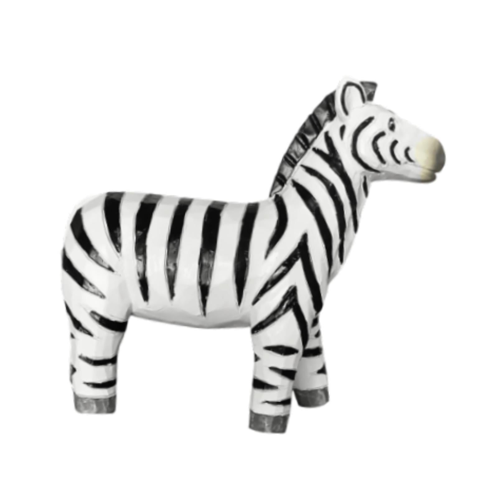 Resin Zebra Model Statue Tabletop Ornament for Table Centerpiece Lightweight