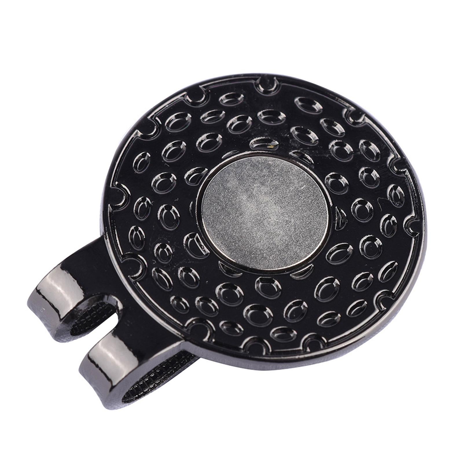 6 Pieces Magnetic Golf Hat Clips Golf Ball Marker Cap Holders for Belts Bags Black