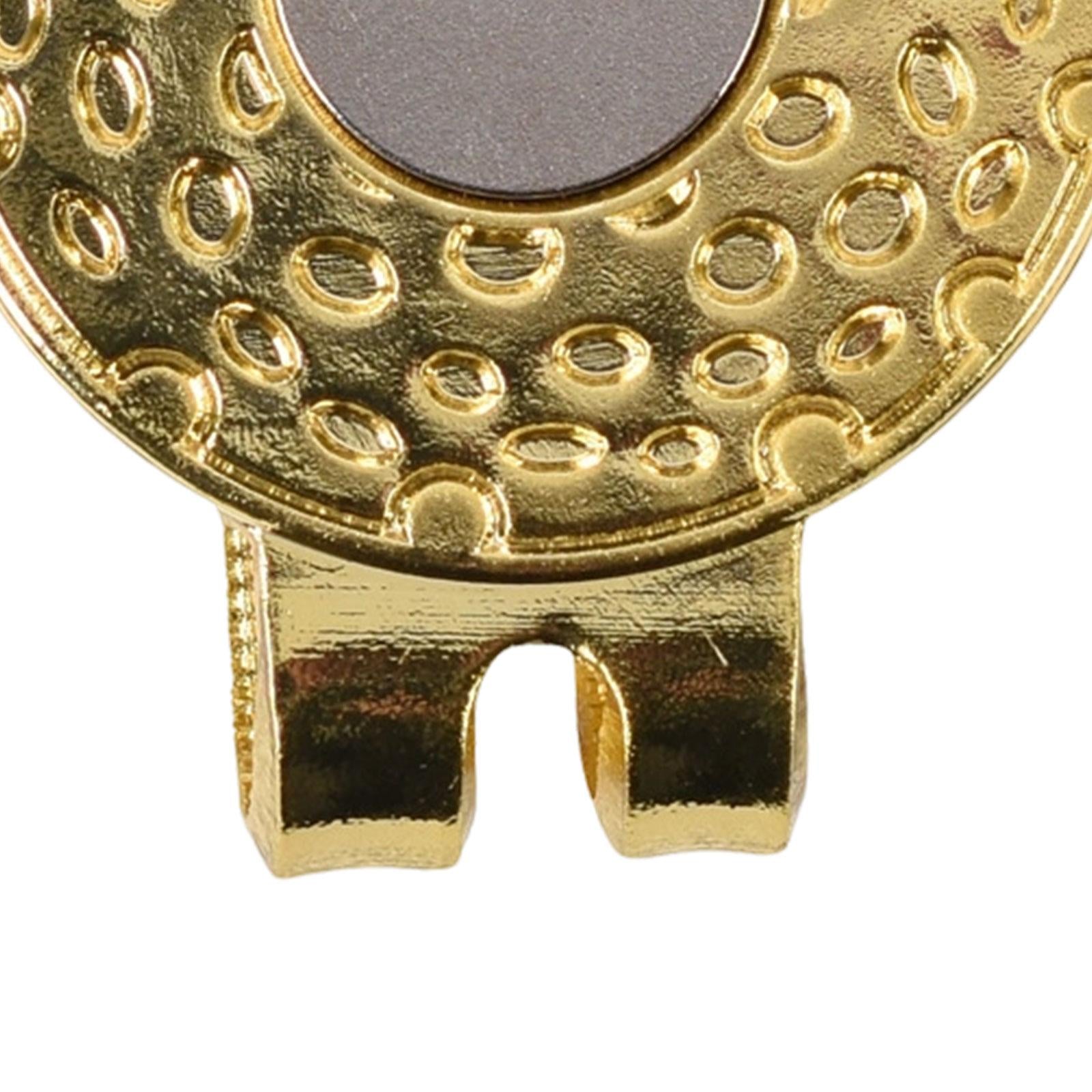 6 Pieces Magnetic Golf Hat Clips Golf Ball Marker Cap Holders for Belts Bags Gold