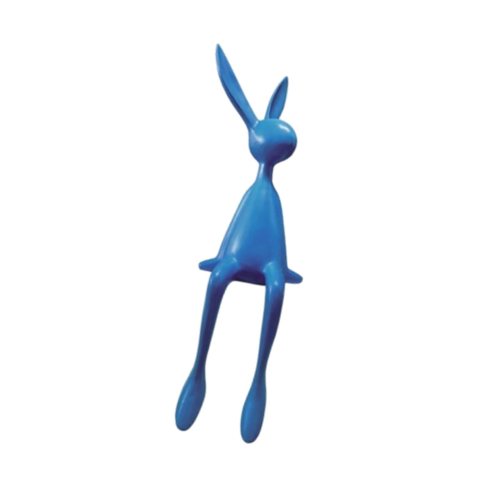 Rabbit Statues Easter Bedroom Dining Table Cabinet Bookshelf Desk Home Decor Blue