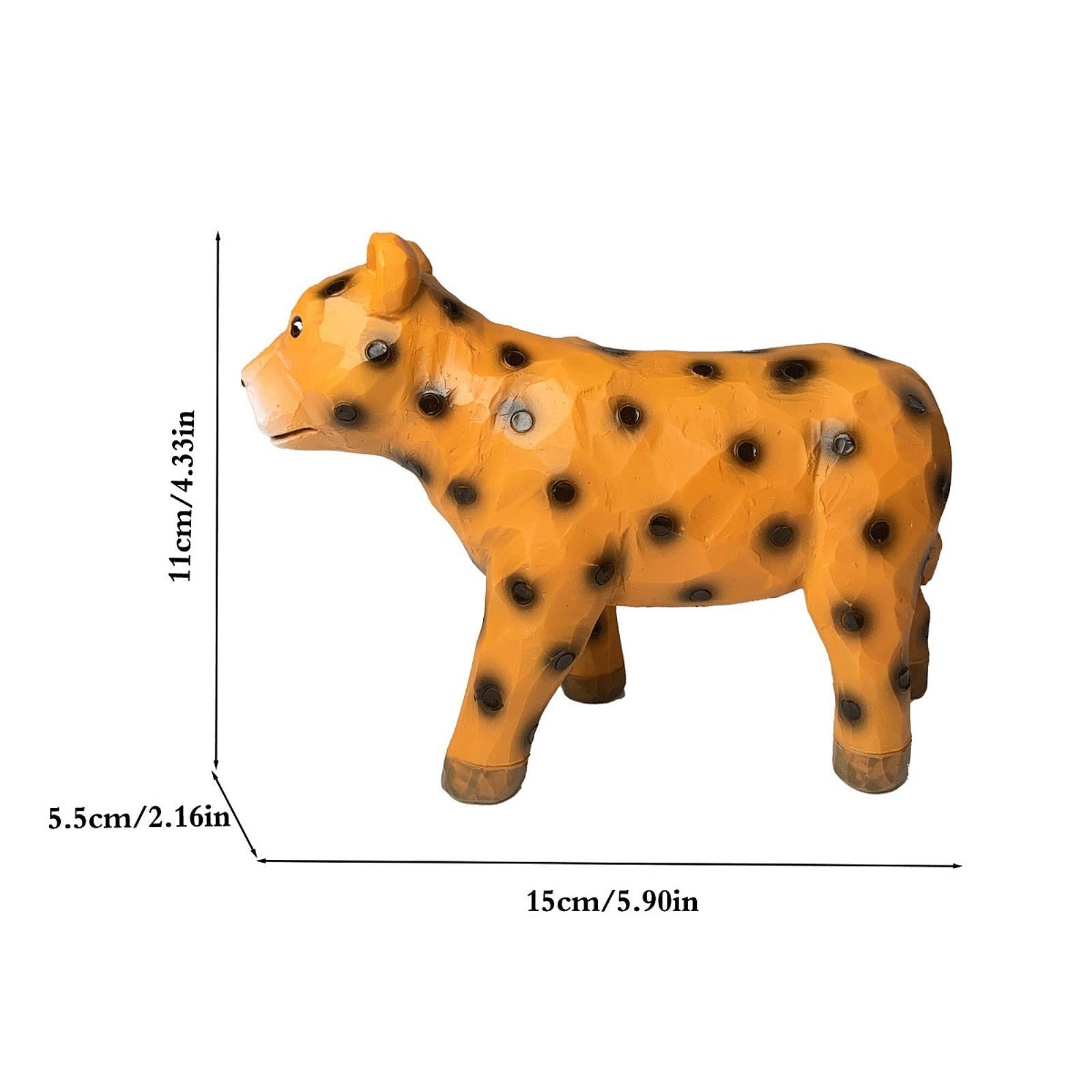 Resin Leopard Model Statue Tabletop Ornament for Yoga Studios, Hotels Modern