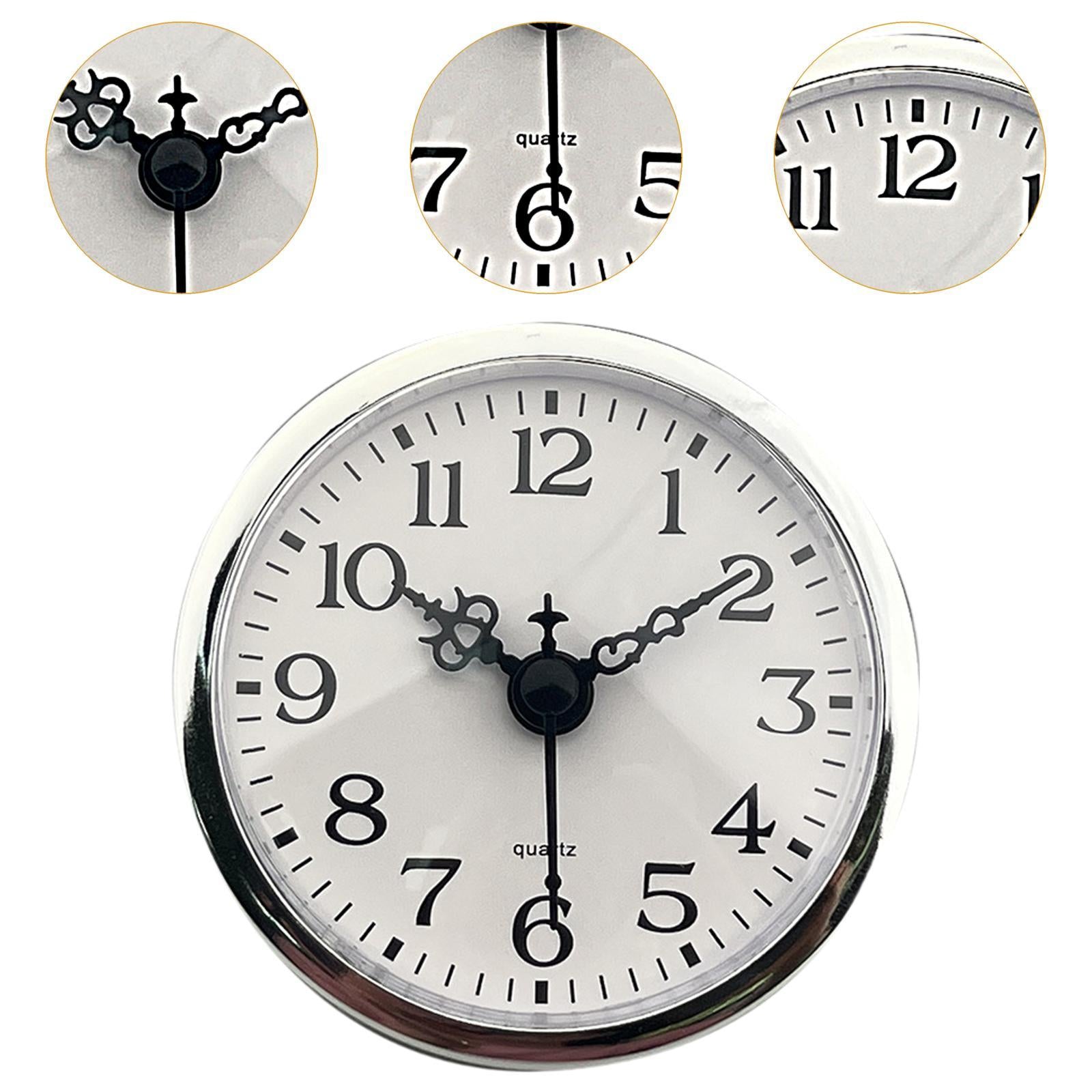 Clock Insert Round Easy Installation Clock Frame Compact Gifts Replace Parts