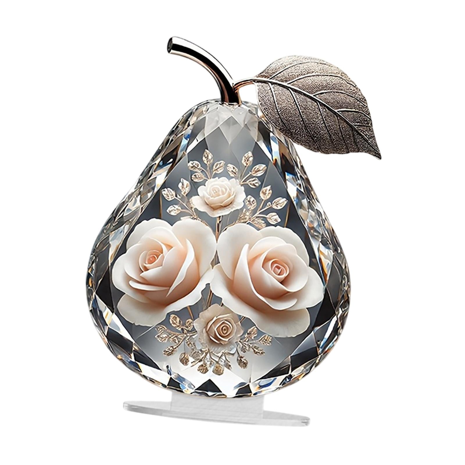 Acrylic Pear Shape Decor Unique Table Decoration for Home Holiday Fireplace