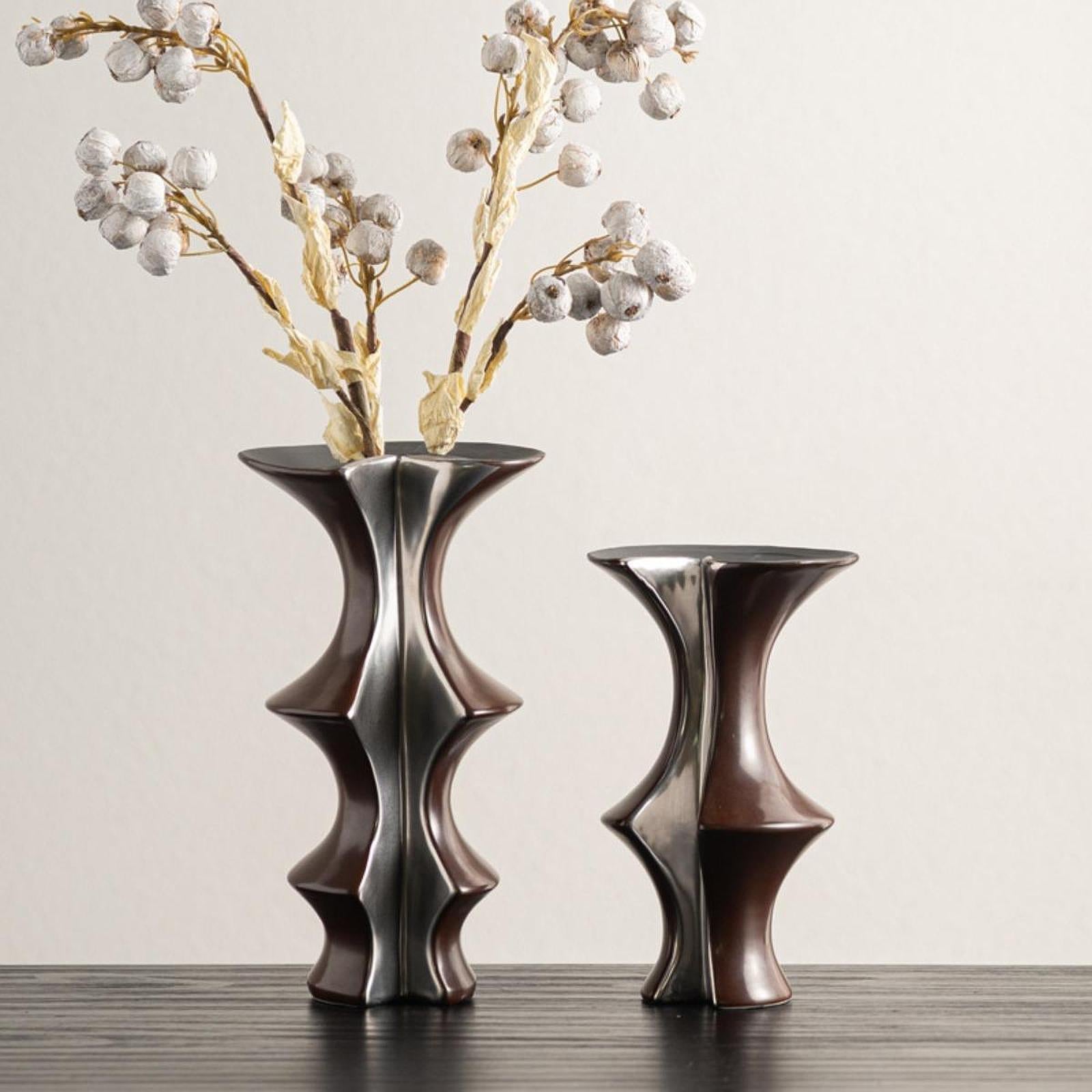 Vase Gift Modern Chinese Style Decorative Flower Pot for Garden Bedroom Cafe S