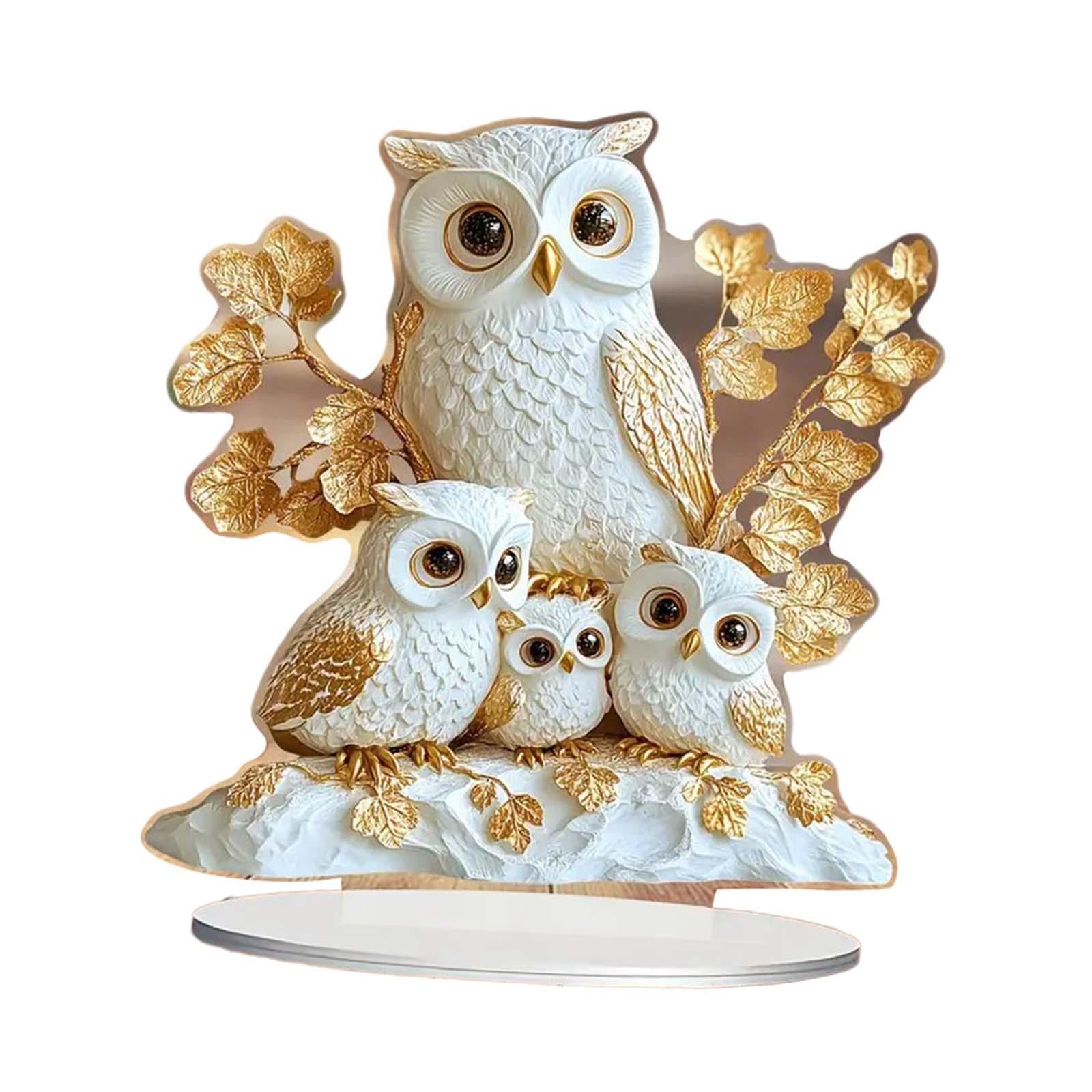 2D Owl Acrylic Sign Artwork Decorative Plaque for Living Room Office Bedroom