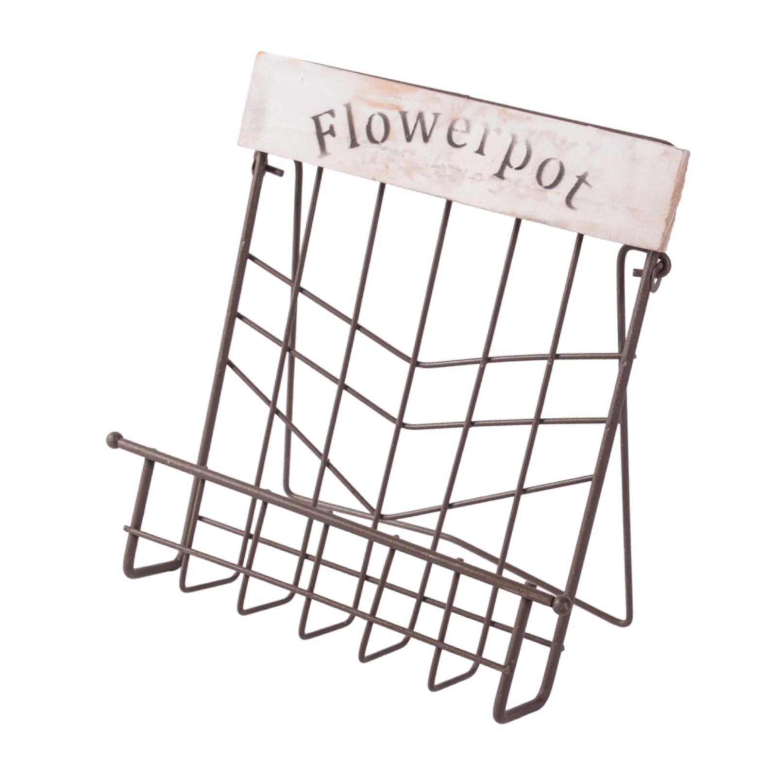 Metal Hanging Wire Basket Iron Wall Mounted Organizer for Garden Office Home 21cmx24.5cm