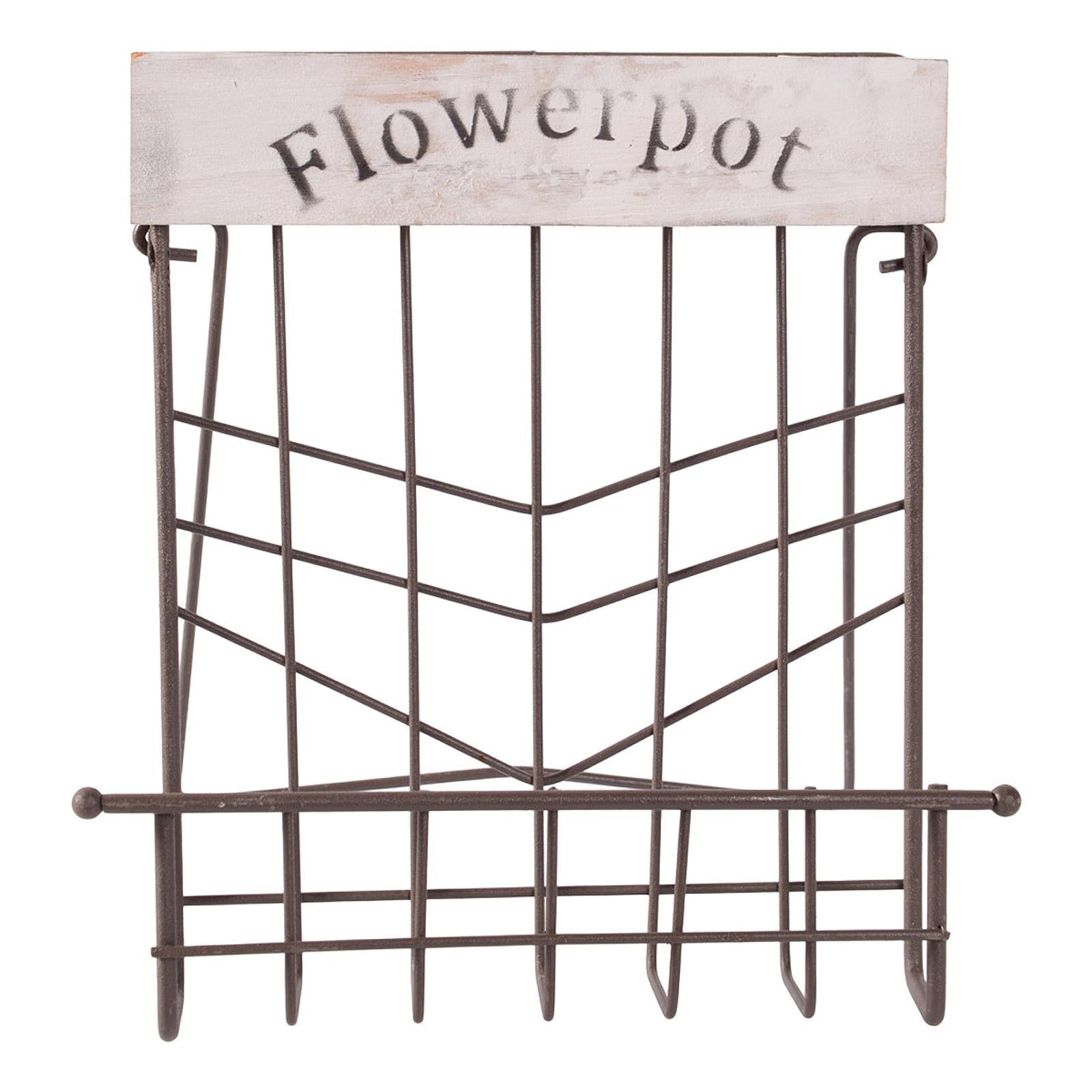 Metal Hanging Wire Basket Iron Wall Mounted Organizer for Garden Office Home 21cmx24.5cm