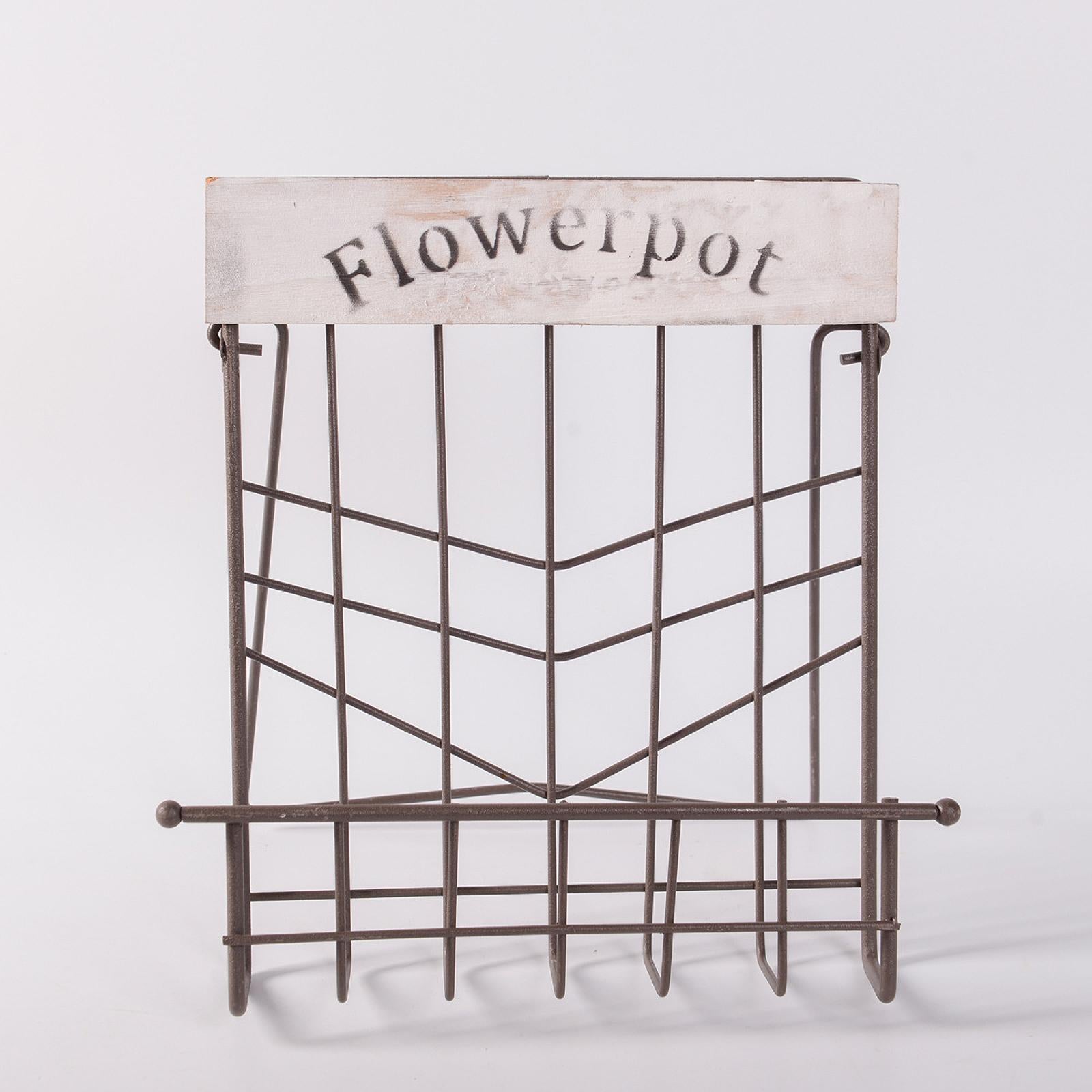 Metal Hanging Wire Basket Iron Wall Mounted Organizer for Garden Office Home 21cmx24.5cm