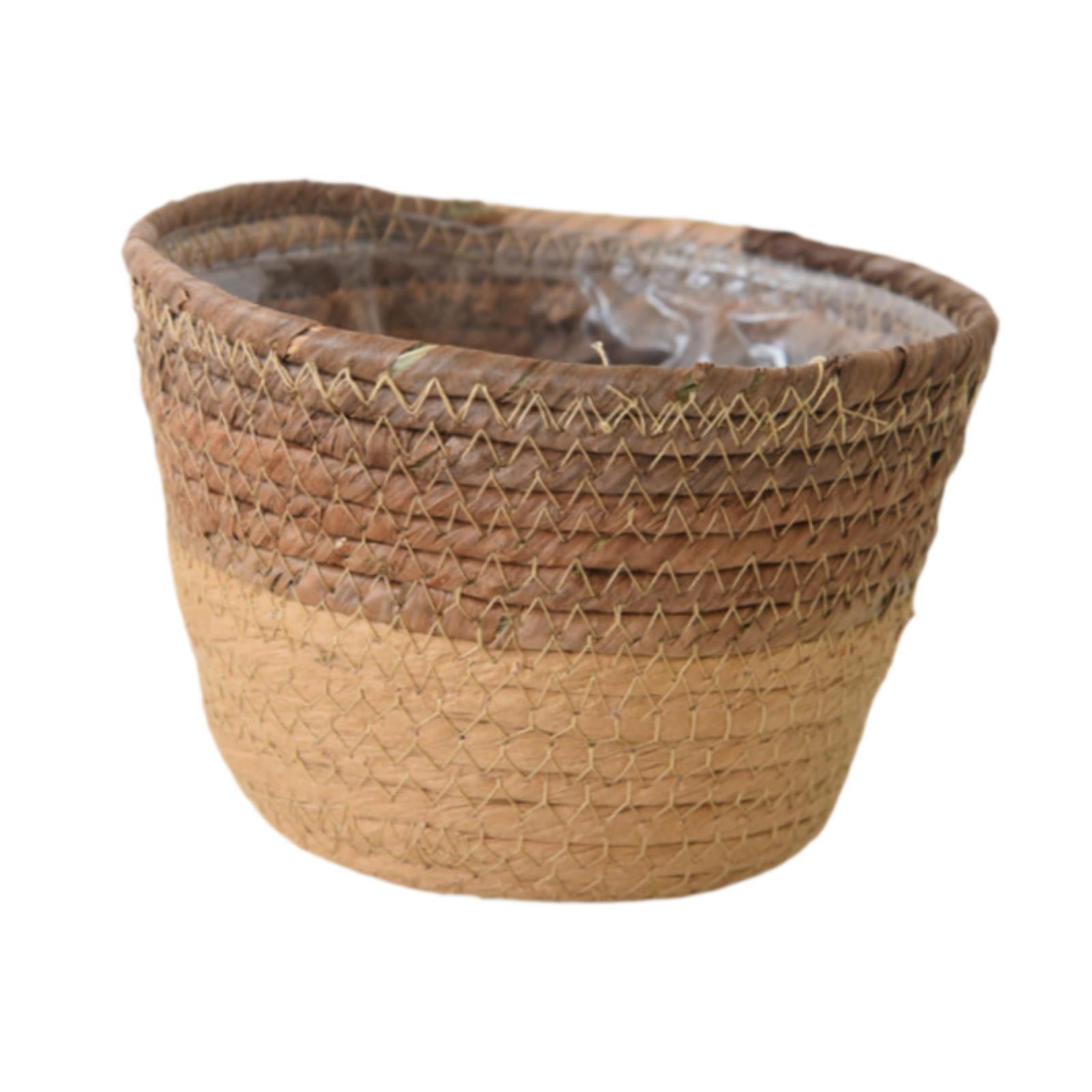Woven Plant Basket Organizer Decoration Flower Pot for Windowsill Home Patio S