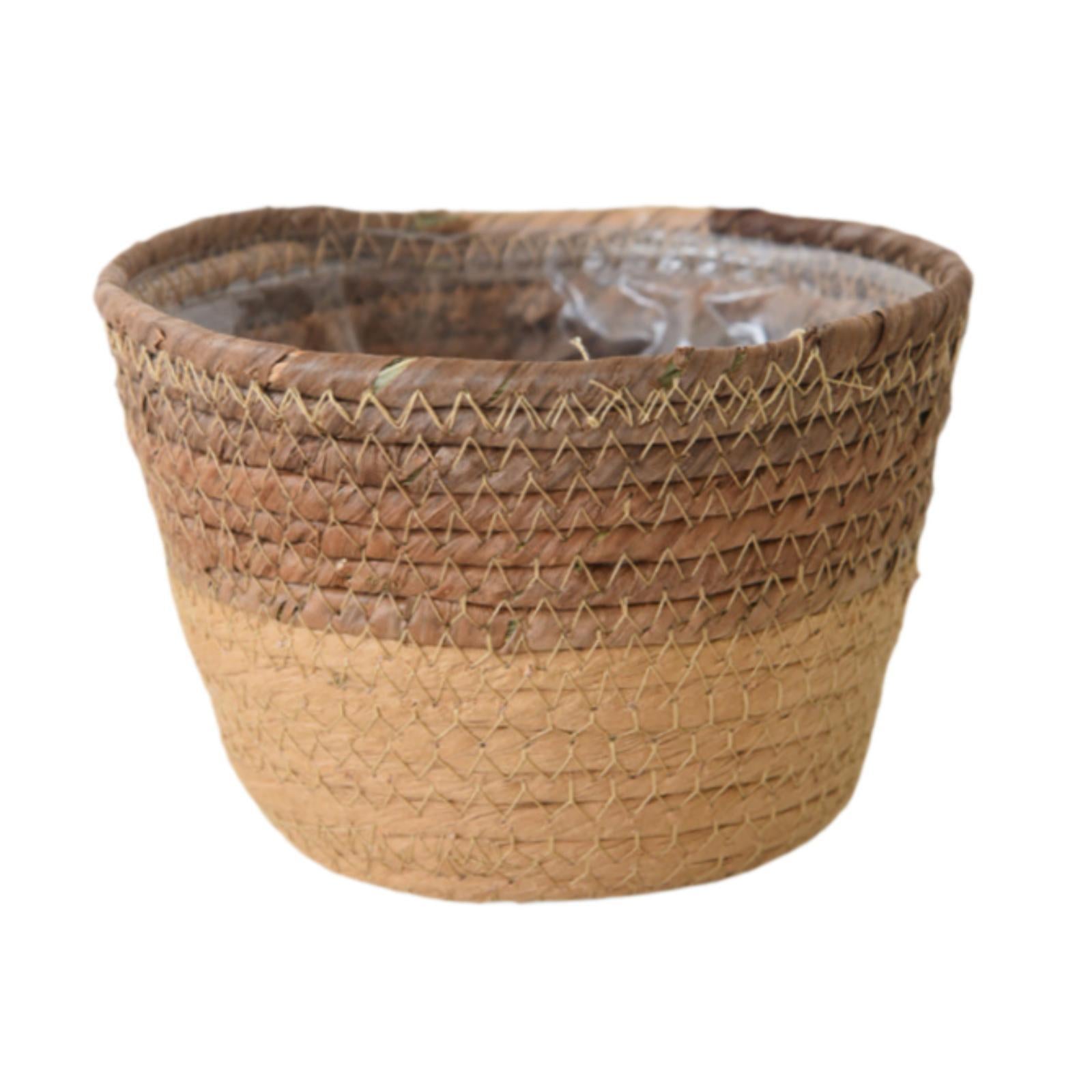 Woven Plant Basket Organizer Decoration Flower Pot for Windowsill Home Patio S