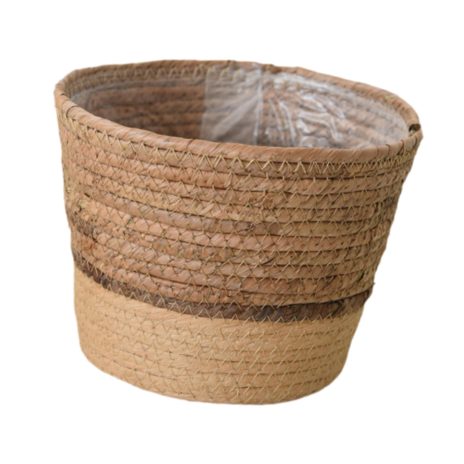 Woven Plant Basket Organizer Decoration Flower Pot for Windowsill Home Patio L