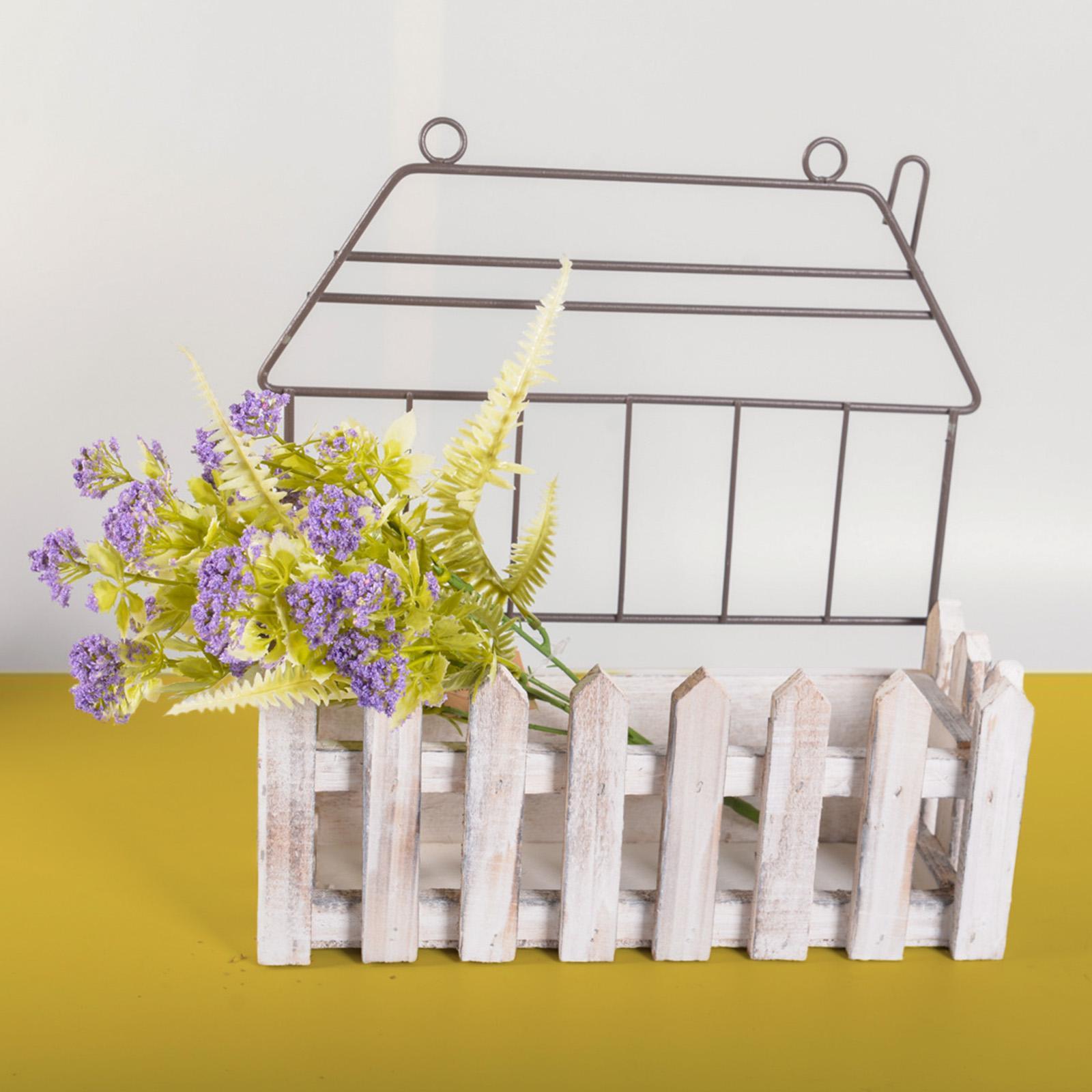 Flowerpot Stand Wire Storage Bin Hanging Wall Basket for Porch Patio Balcony 27cmx10.5cmx28.5cm
