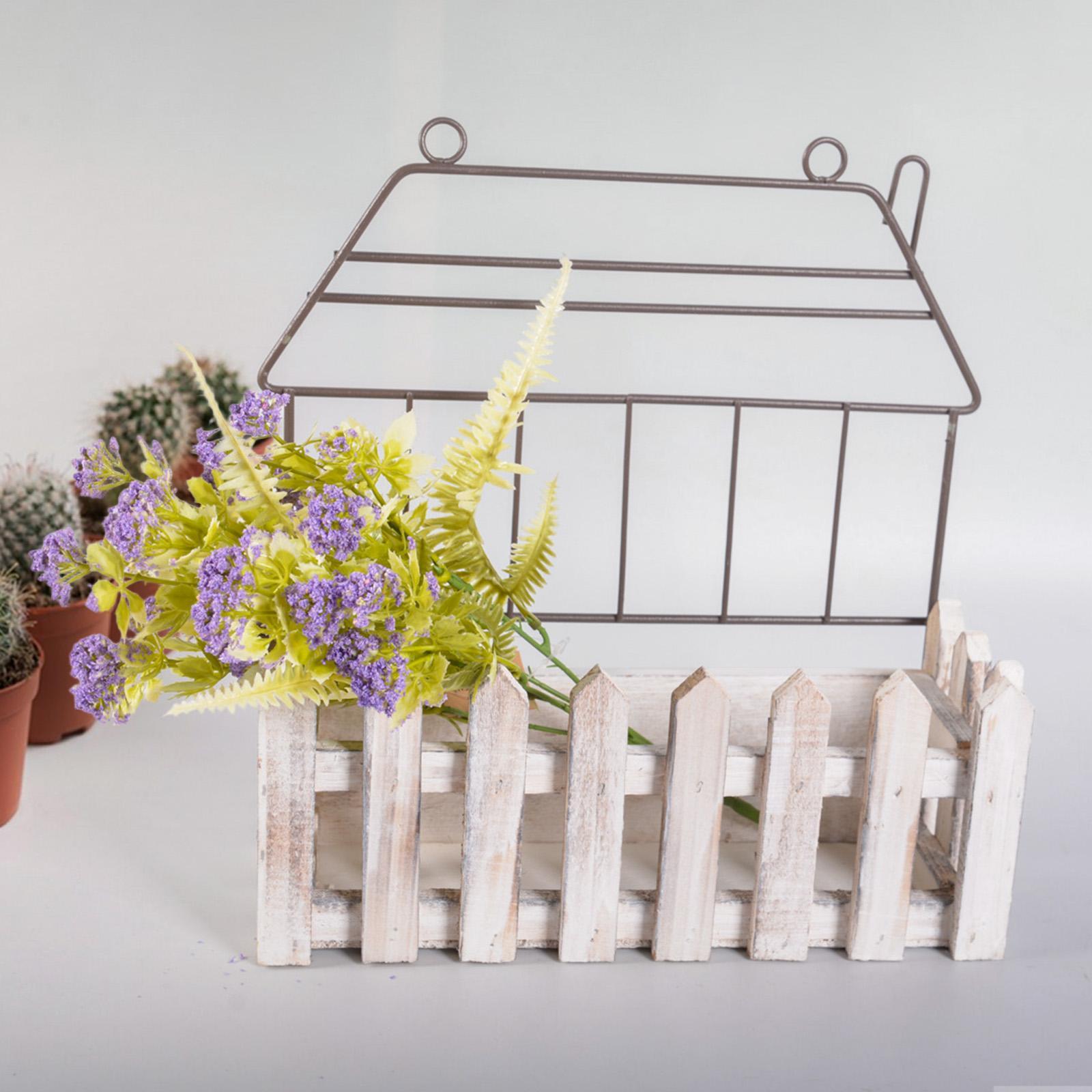 Flowerpot Stand Wire Storage Bin Hanging Wall Basket for Porch Patio Balcony 27cmx10.5cmx28.5cm
