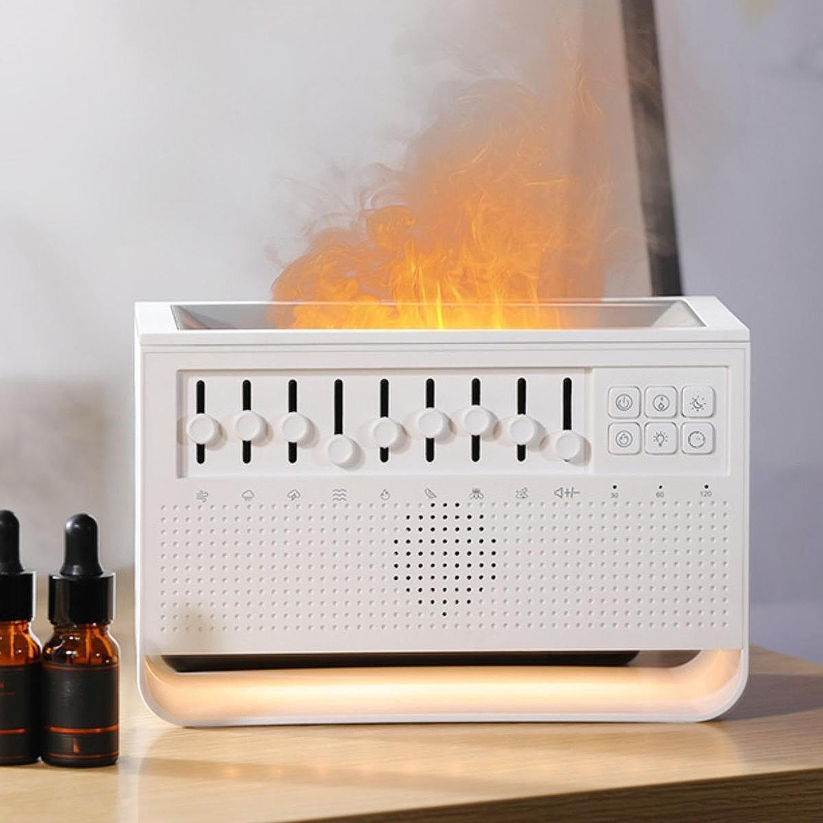 Essential Oil Diffusers Atmosphere Light Decor White for Desktop Bedroom SPA