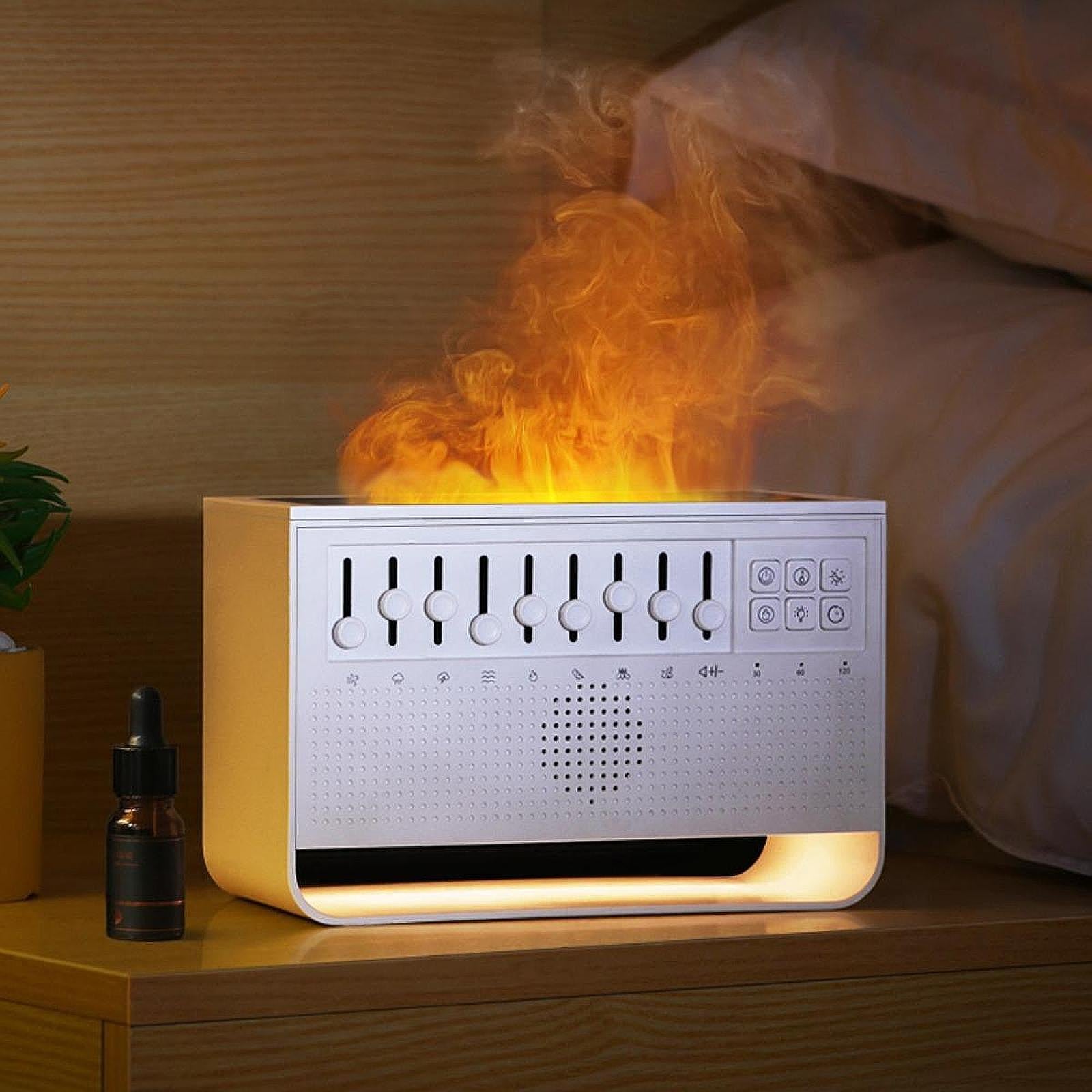 Essential Oil Diffusers Atmosphere Light Decor White for Desktop Bedroom SPA