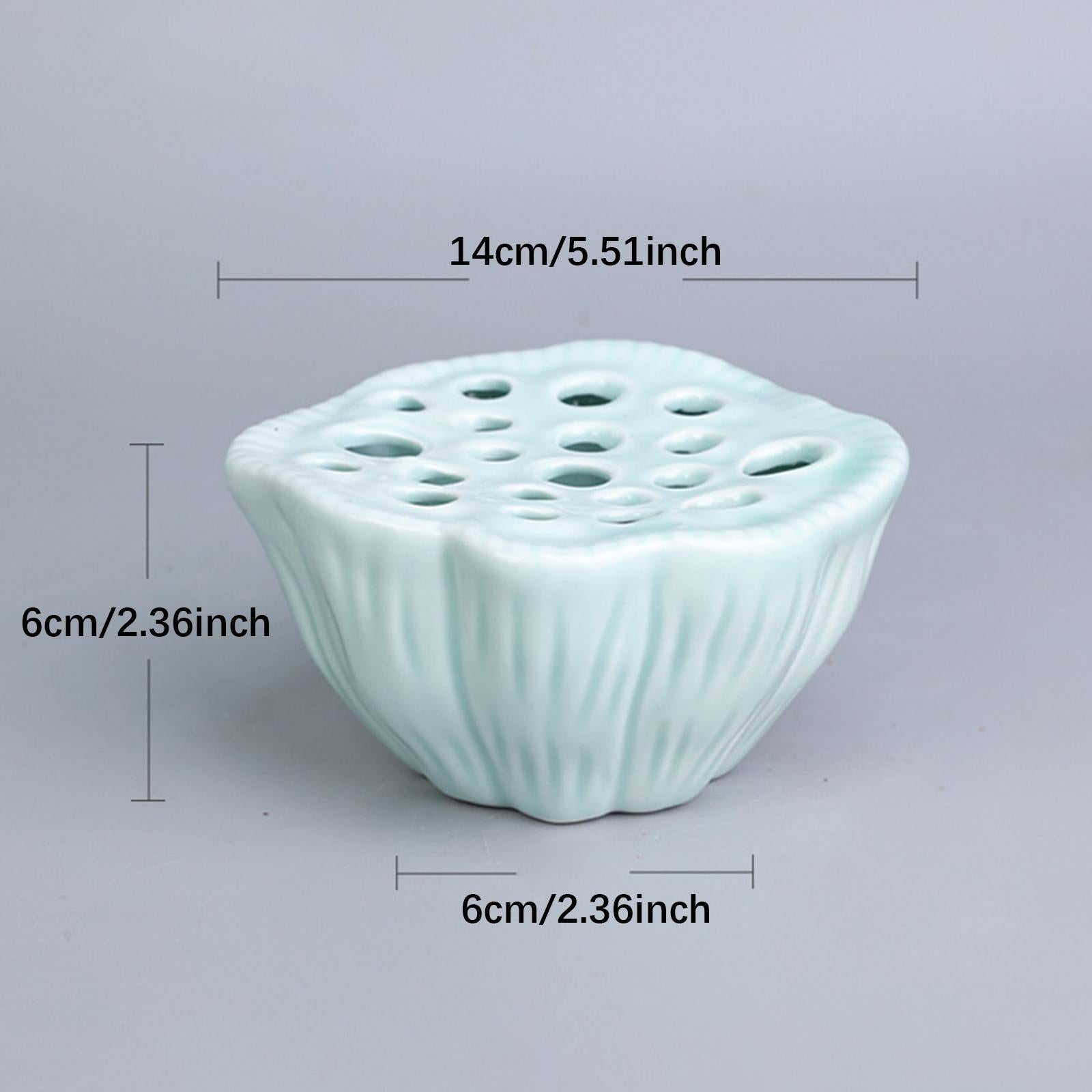 Lotus Pod Flower Arrangement Vase Floral Stem Holder for Bedroom Living Room Light Green