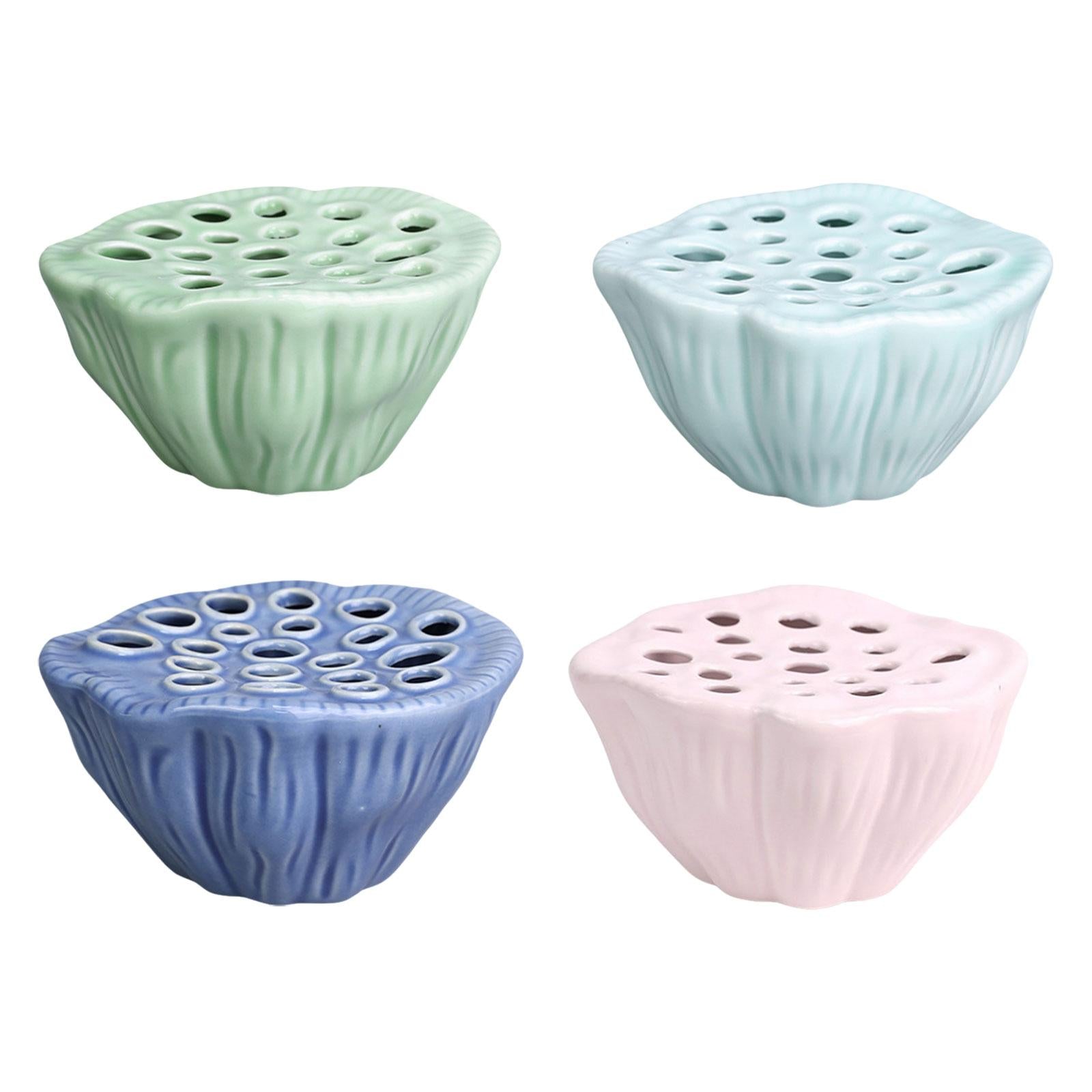 Lotus Pod Flower Arrangement Vase Floral Stem Holder for Bedroom Living Room Light Green