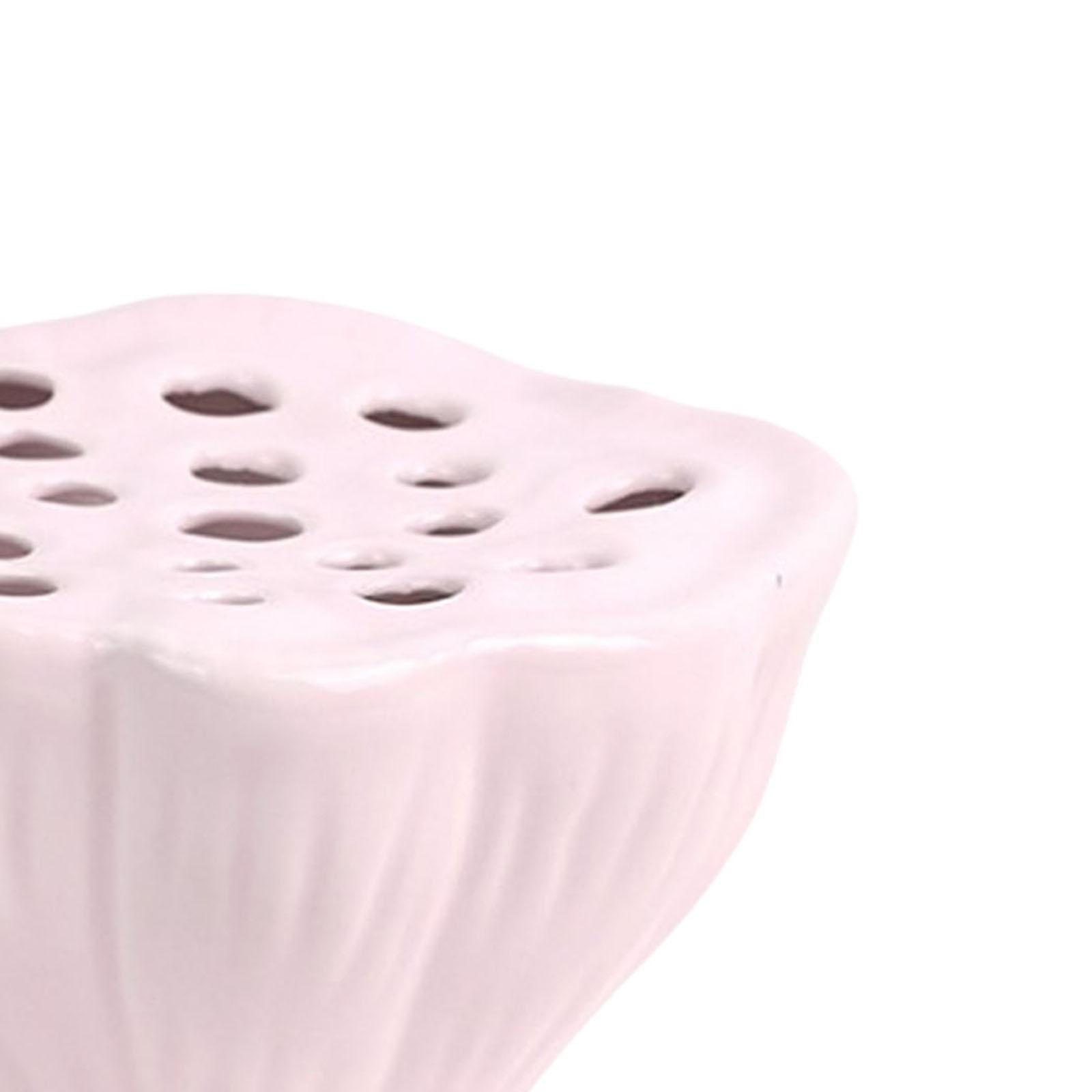 Lotus Pod Flower Arrangement Vase Floral Stem Holder for Bedroom Living Room Pink
